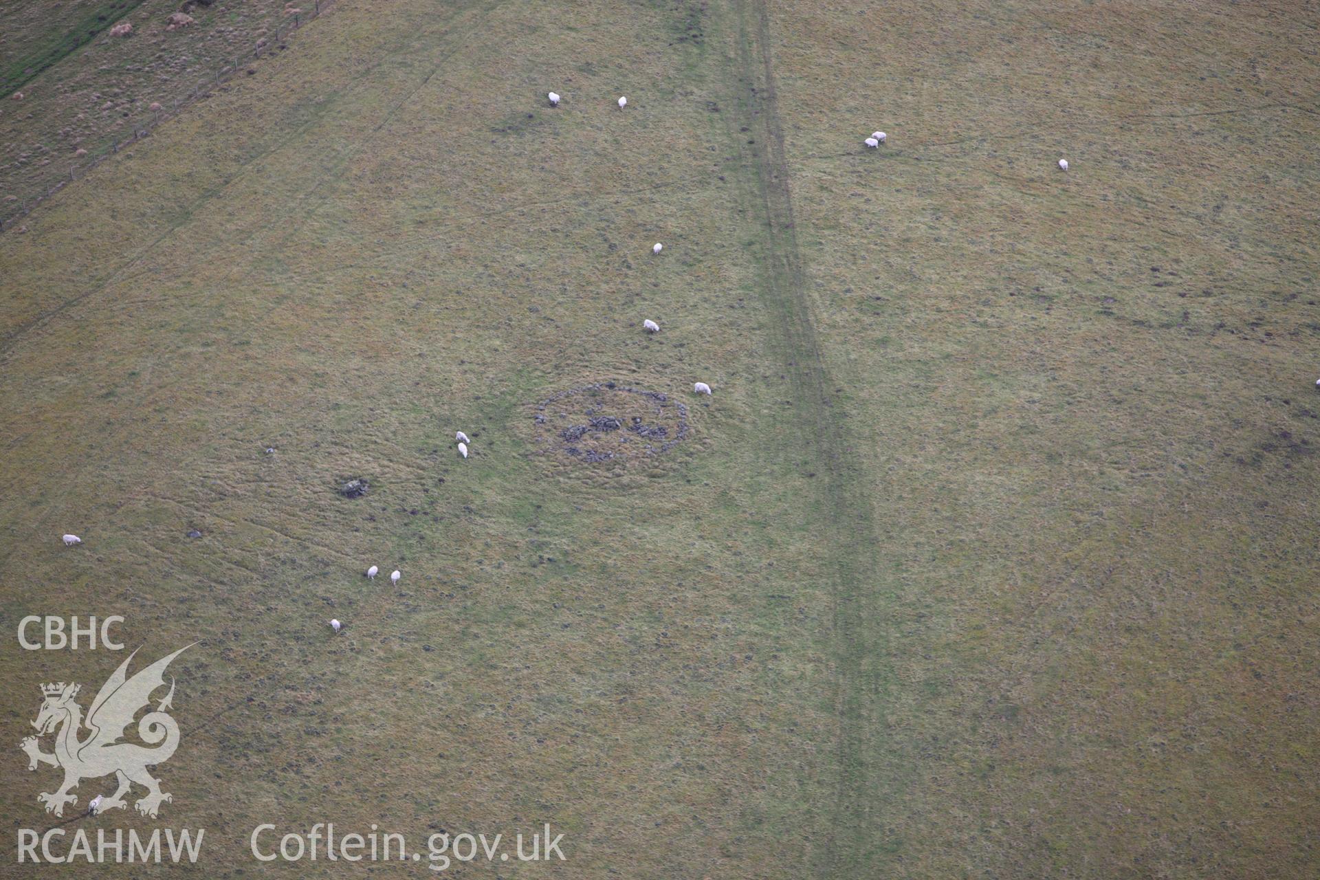 RCAHMW colour oblique aerial photograph of Fowler's Armchair. Taken on 10 December 2009 by Toby Driver