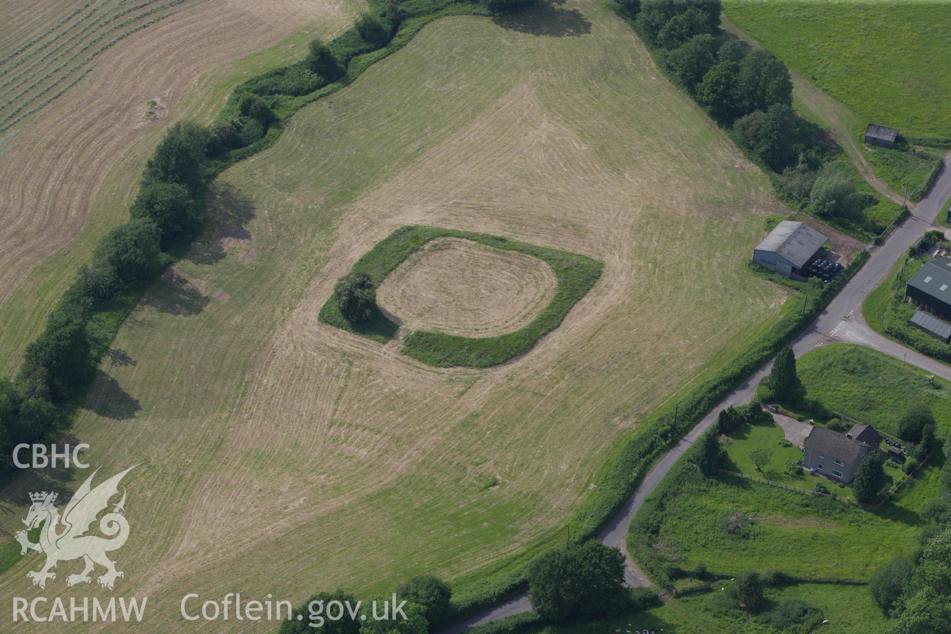 RCAHMW colour oblique aerial photograph of White Hall Enclosure. Taken on 11 June 2009 by Toby Driver