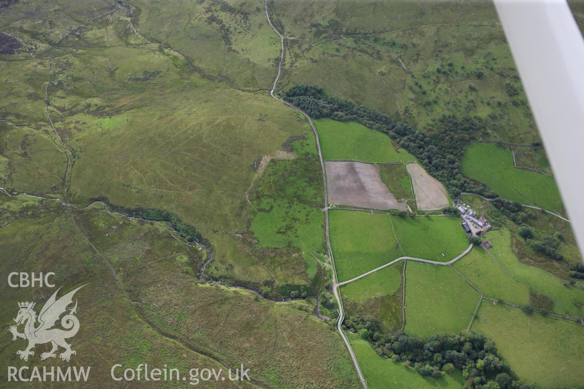 RCAHMW colour oblique aerial photograph of Blaen Eidda Isaf, Ysbyty Ifan. Taken on 06 August 2009 by Toby Driver