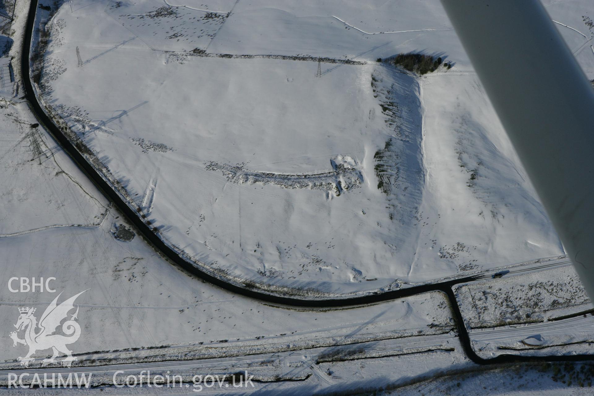 RCAHMW colour oblique photograph of Onllwyn colliery incline. Taken by Toby Driver on 06/02/2009.