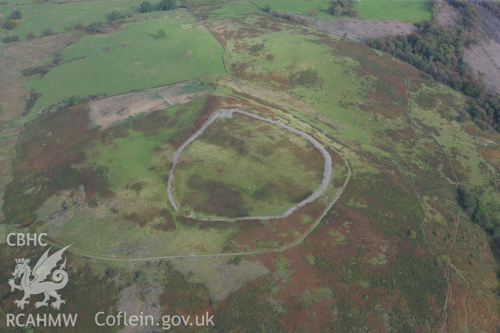 RCAHMW colour oblique aerial photograph of Caer Drewyn. Taken on 13 October 2009 by Toby Driver