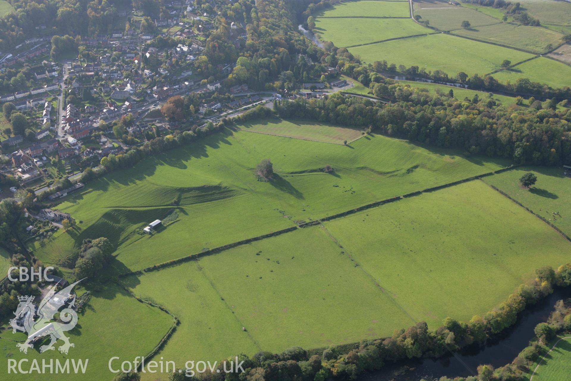 RCAHMW colour oblique aerial photograph of Llangollen Canal. Taken on 13 October 2009 by Toby Driver