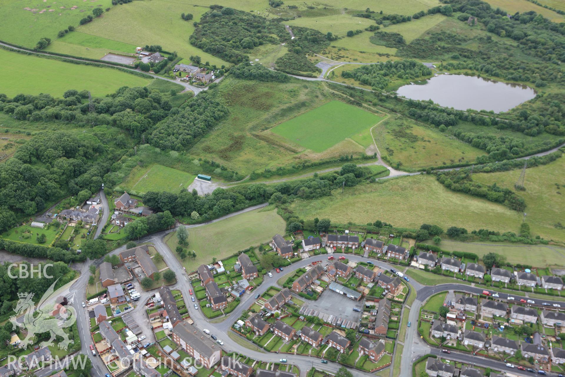 RCAHMW colour oblique aerial photograph of Offa's Dyke. Taken on 08 July 2009 by Toby Driver