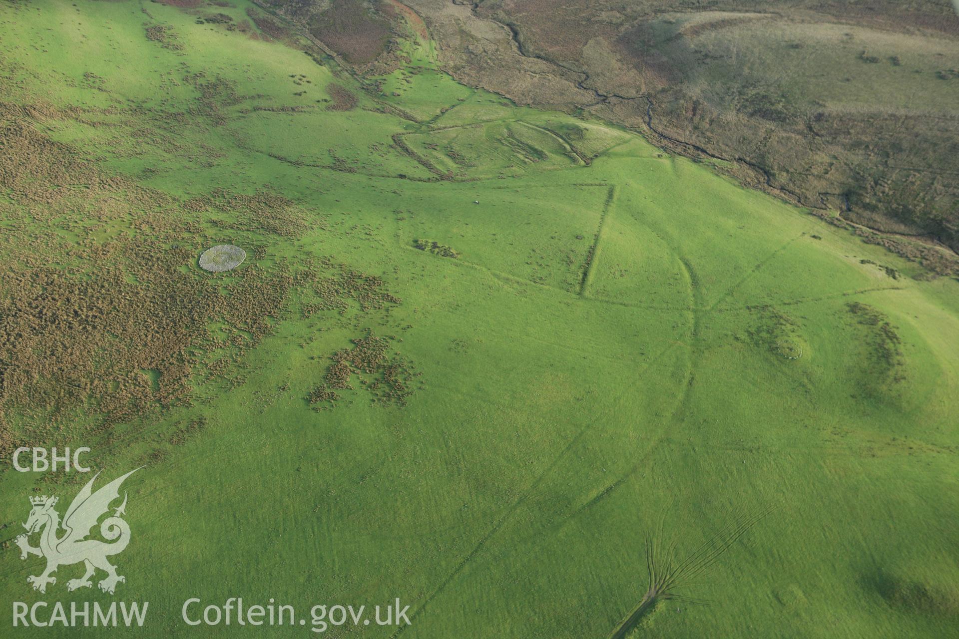 RCAHMW colour oblique aerial photograph of Platform Cairn (Brenig 51). Taken on 10 December 2009 by Toby Driver