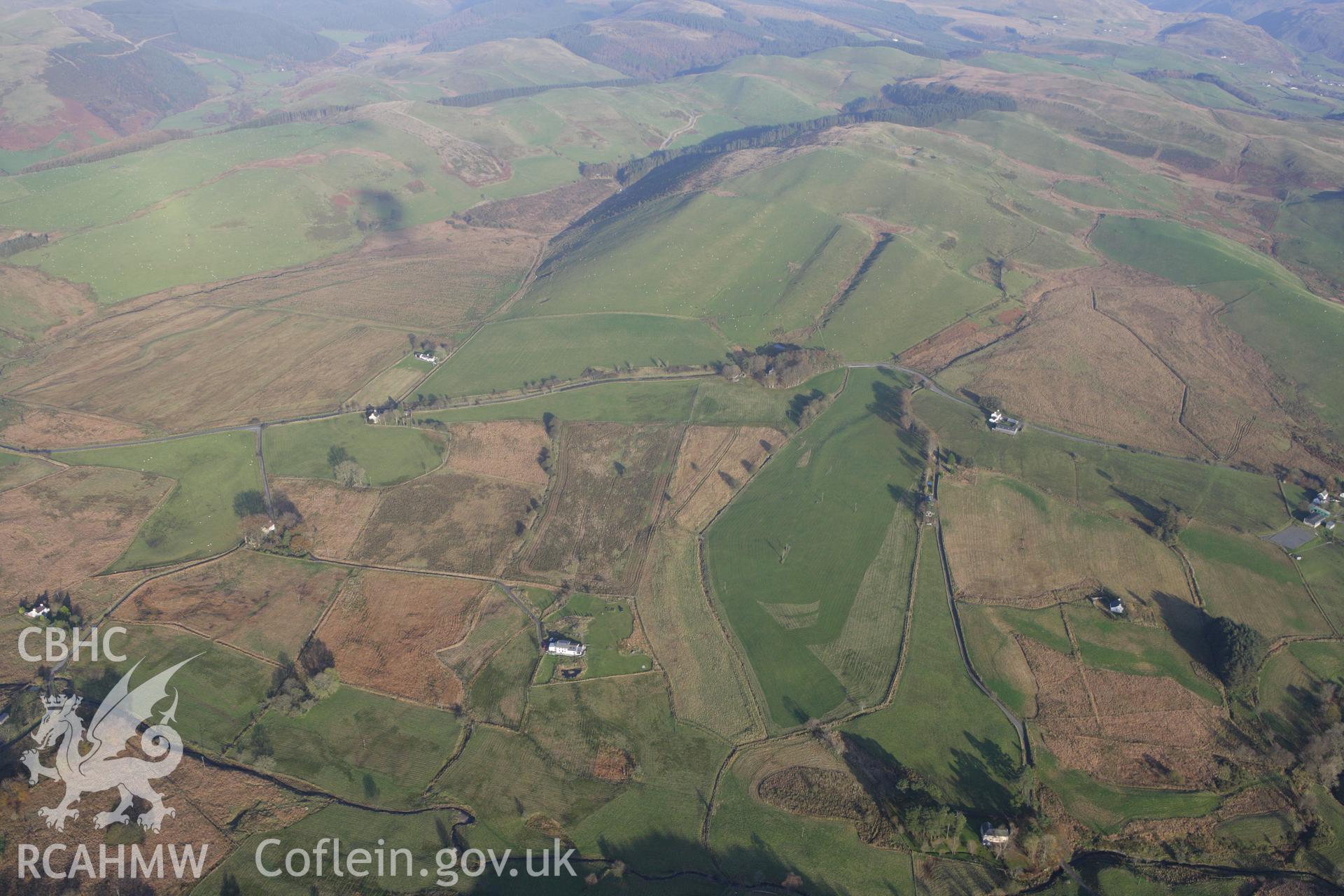 RCAHMW colour oblique aerial photograph of Rhos y Gell and Nant-Arthur Squatter Settlement. Taken on 09 November 2009 by Toby Driver