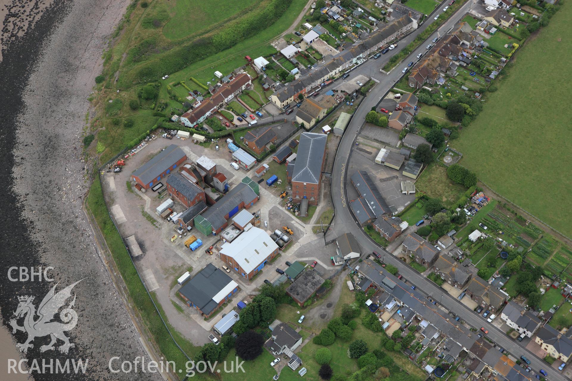 RCAHMW colour oblique aerial photograph of Sudbrook Pumping Station, Sudbrook. Taken on 09 July 2009 by Toby Driver