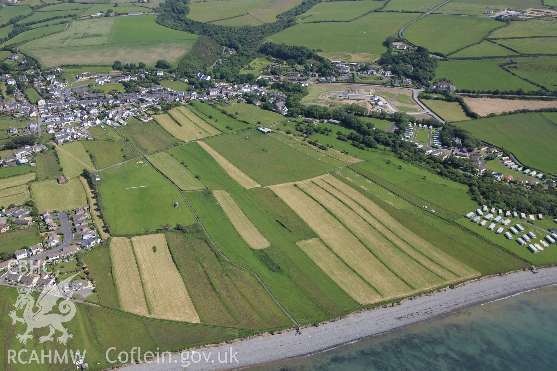 RCAHMW colour oblique aerial photograph of Llanon. Taken on 16 June 2009 by Toby Driver