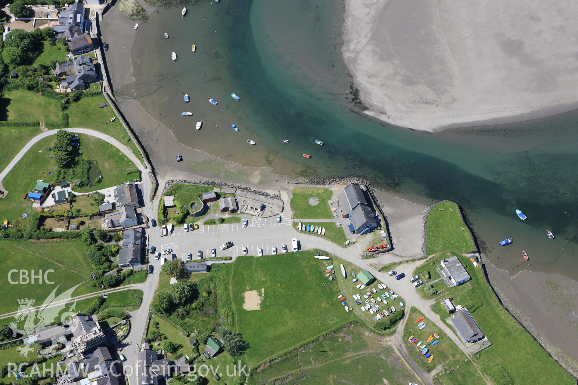 RCAHMW colour oblique aerial photograph of Newport Parog. Taken on 01 June 2009 by Toby Driver