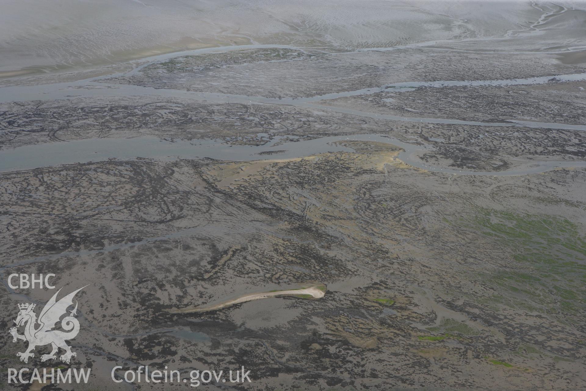 RCAHMW colour oblique aerial photograph of Ogwen Fish Weir. Taken on 06 August 2009 by Toby Driver