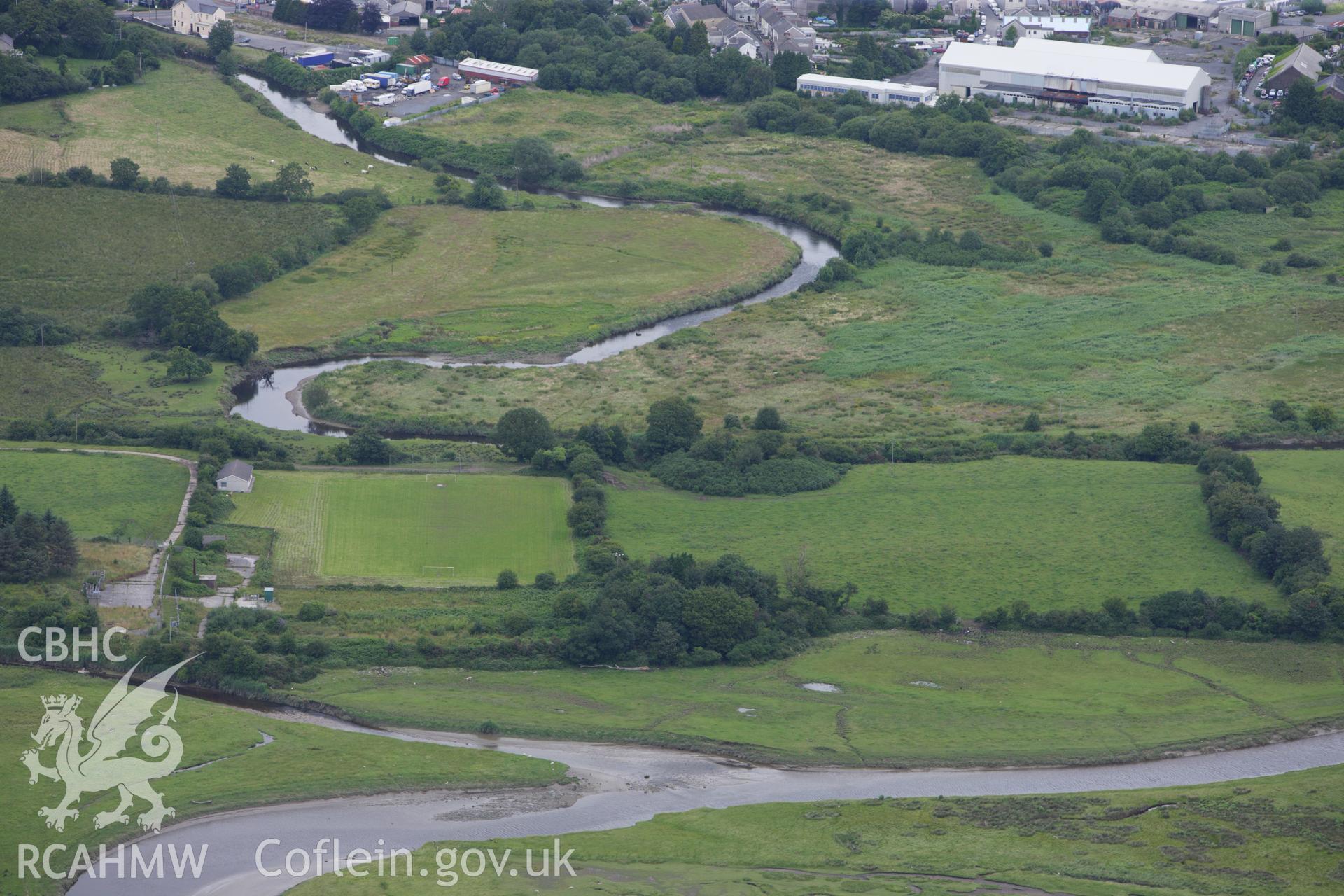 RCAHMW colour oblique aerial photograph of Hendy Mott, Llwyndomen. Taken on 09 July 2009 by Toby Driver