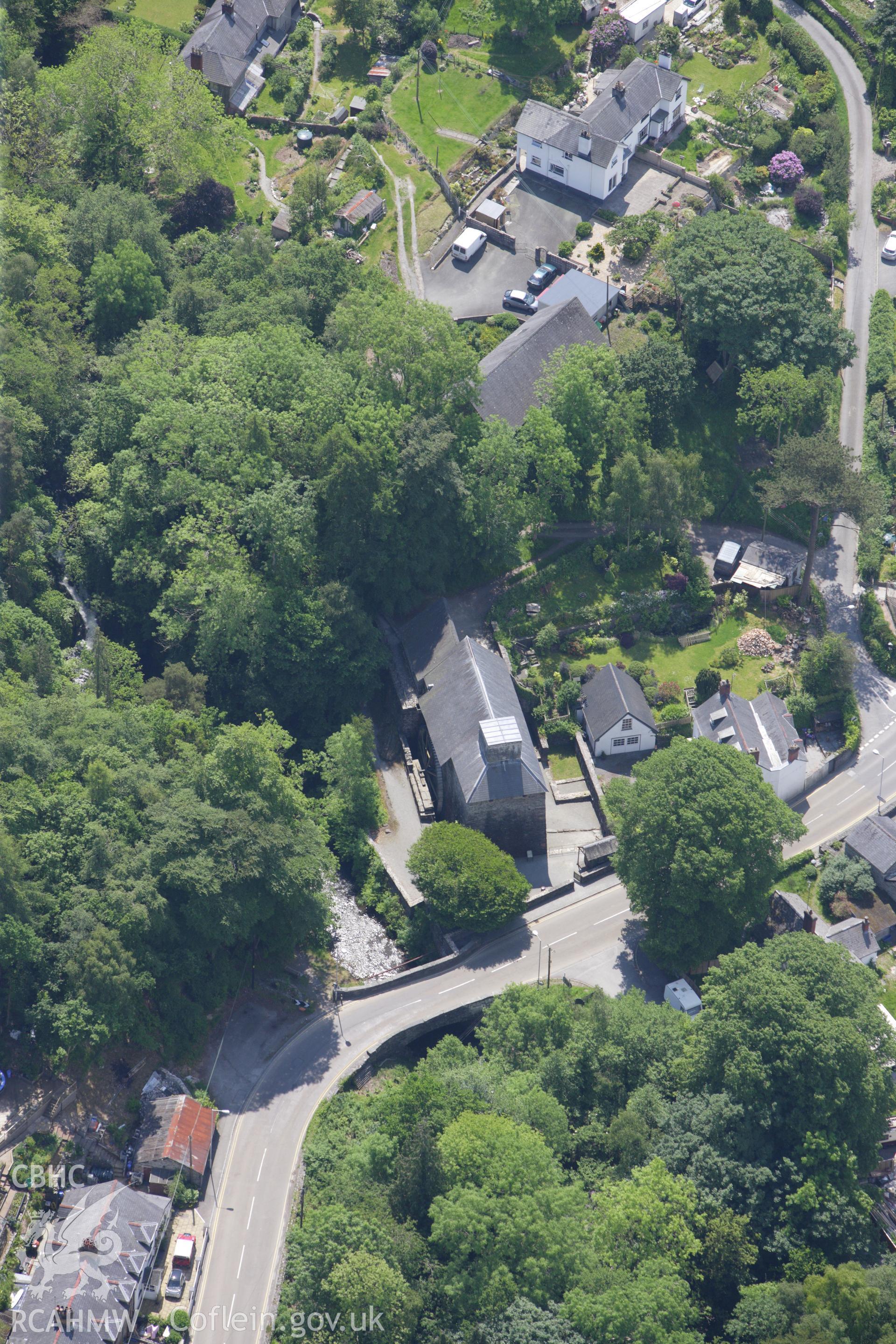 RCAHMW colour oblique aerial photograph of Dyfi Furnace. Taken on 02 June 2009 by Toby Driver