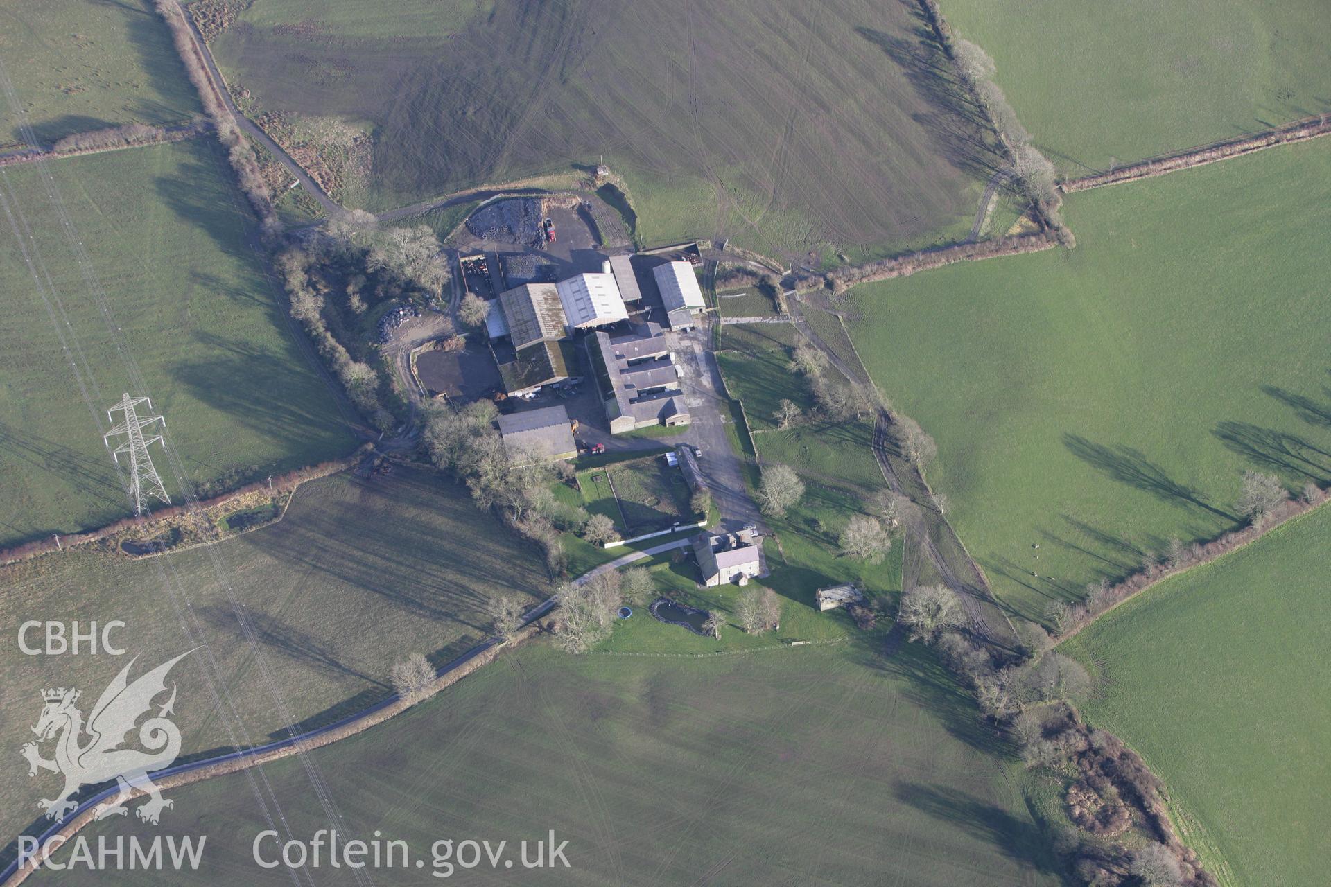 RCAHMW colour oblique photograph of Trefenty. Taken by Toby Driver on 11/02/2009.