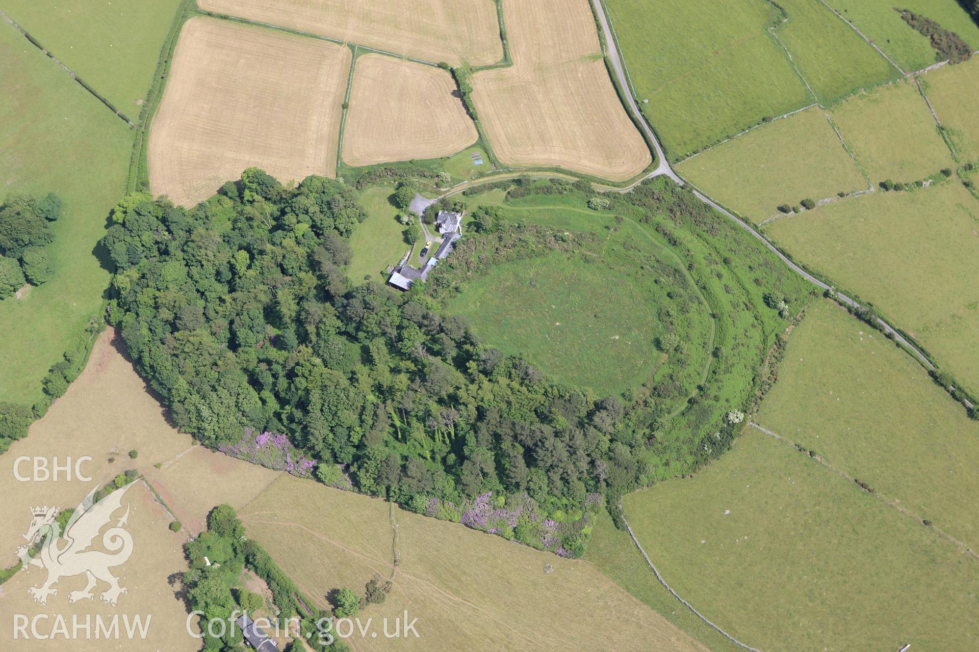 RCAHMW colour oblique aerial photograph of Dinas Dinorwig Hillfort. Taken on 16 June 2009 by Toby Driver