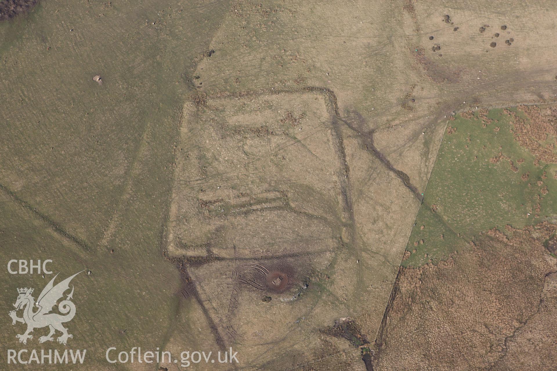 RCAHMW colour oblique photograph of Hen Ddinbych. Taken by Toby Driver on 18/03/2009.