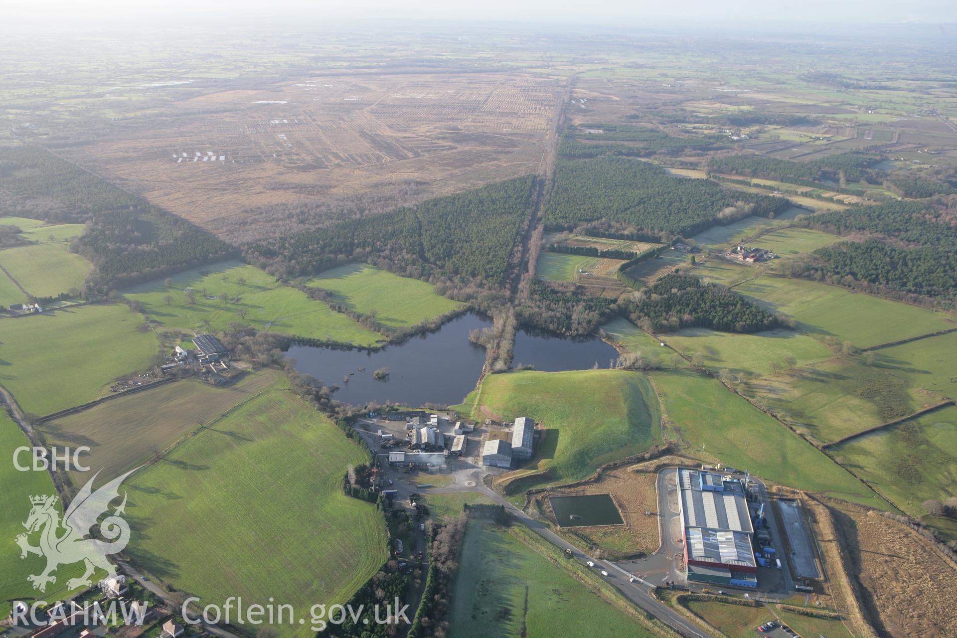 RCAHMW colour oblique photograph of Fenn's Bank. Taken by Toby Driver on 21/01/2009.