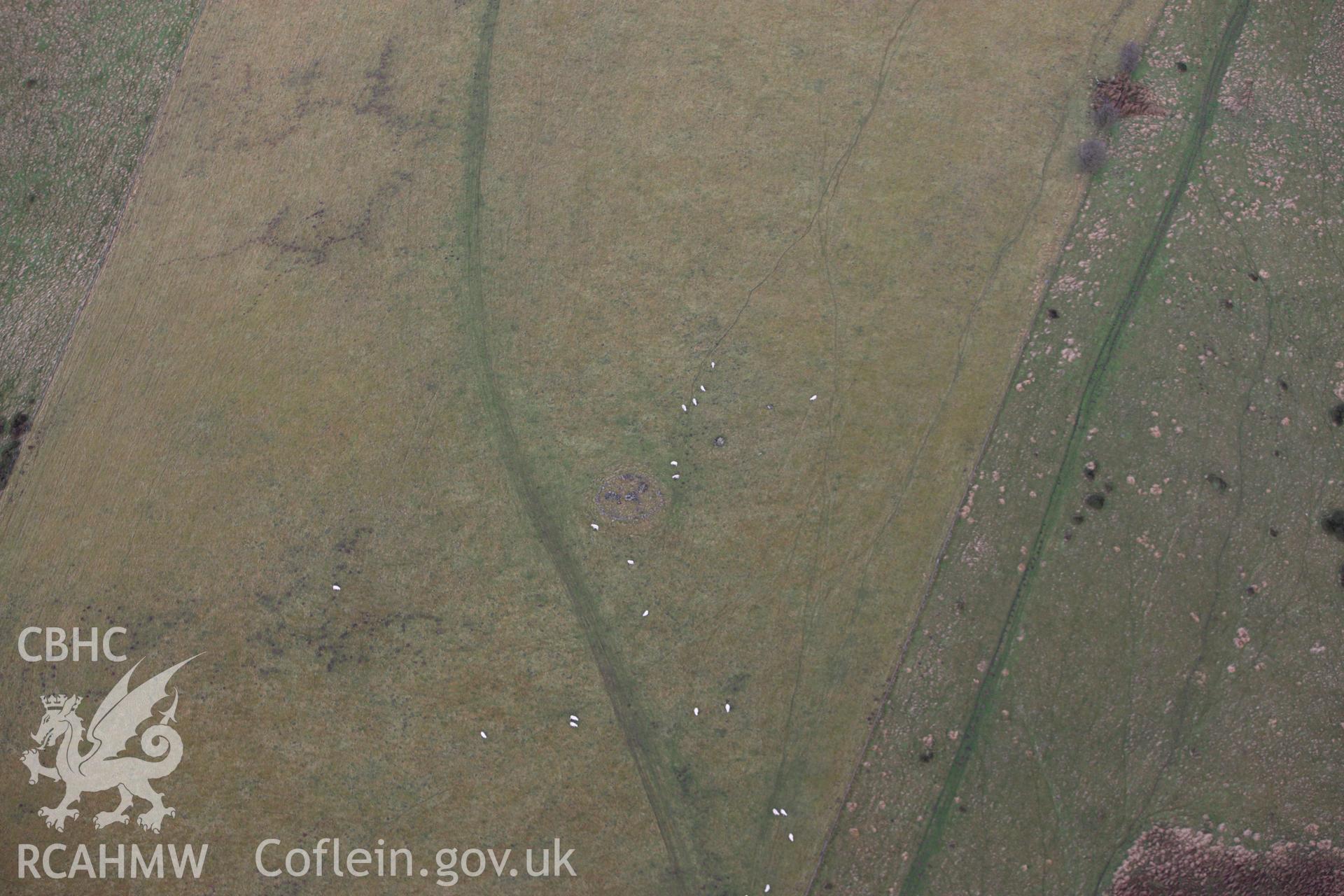 RCAHMW colour oblique aerial photograph of Fowler's Armchair. Taken on 10 December 2009 by Toby Driver