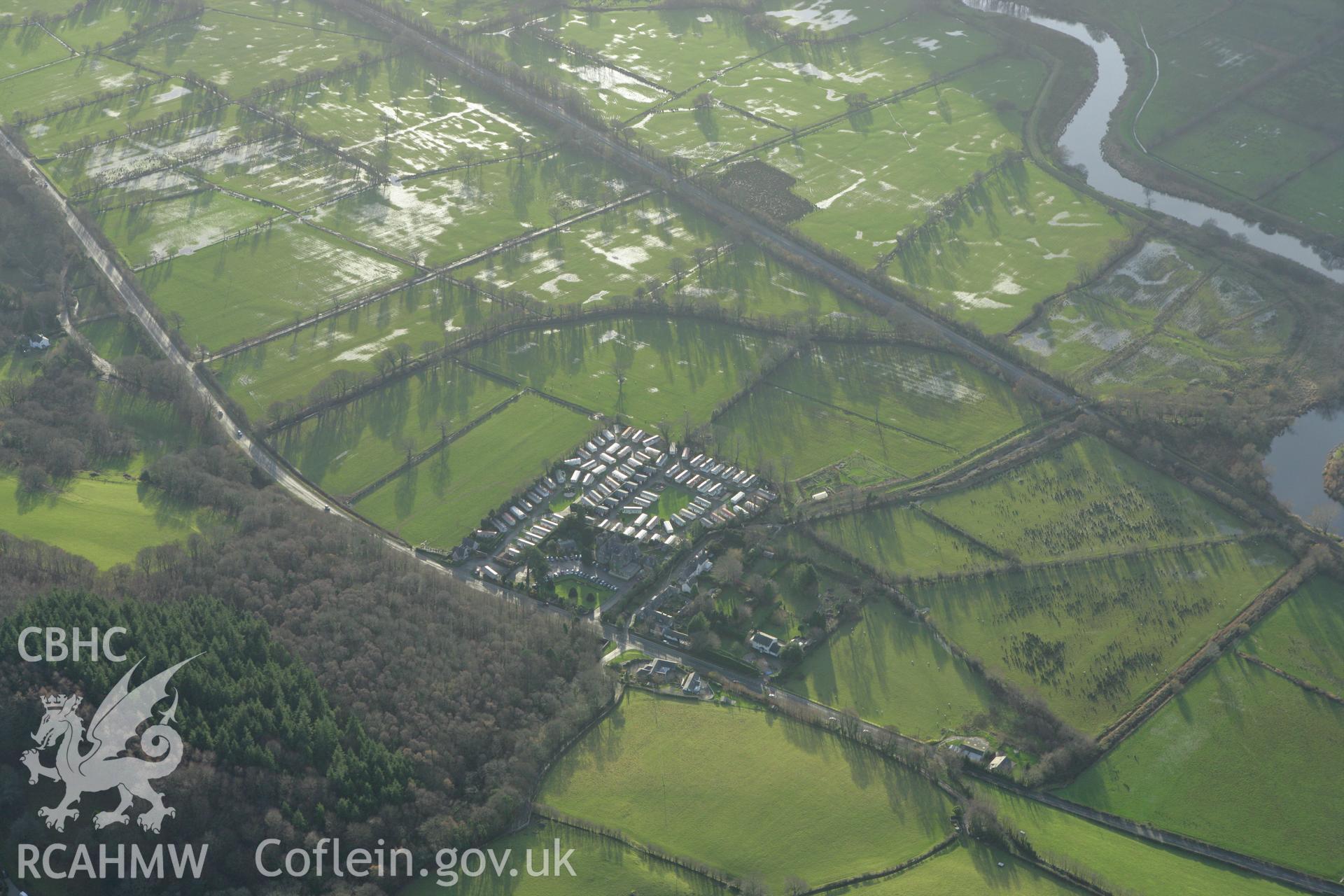 RCAHMW colour oblique aerial photograph of Maenan Abbey, Aberconwy. Taken on 10 December 2009 by Toby Driver