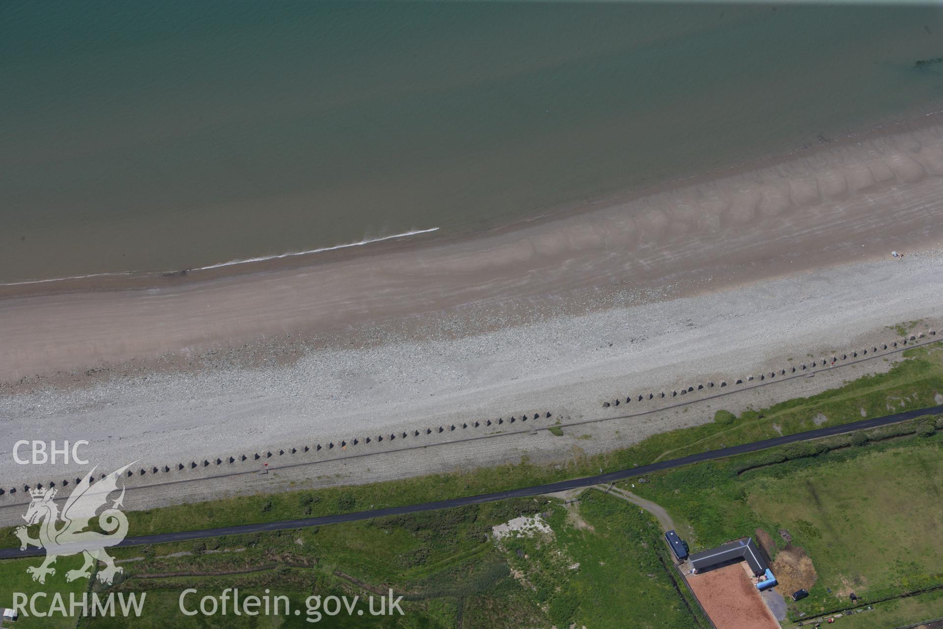 RCAHMW colour oblique aerial photograph of Anti Tank Block, Llangelynnin. Taken on 02 June 2009 by Toby Driver