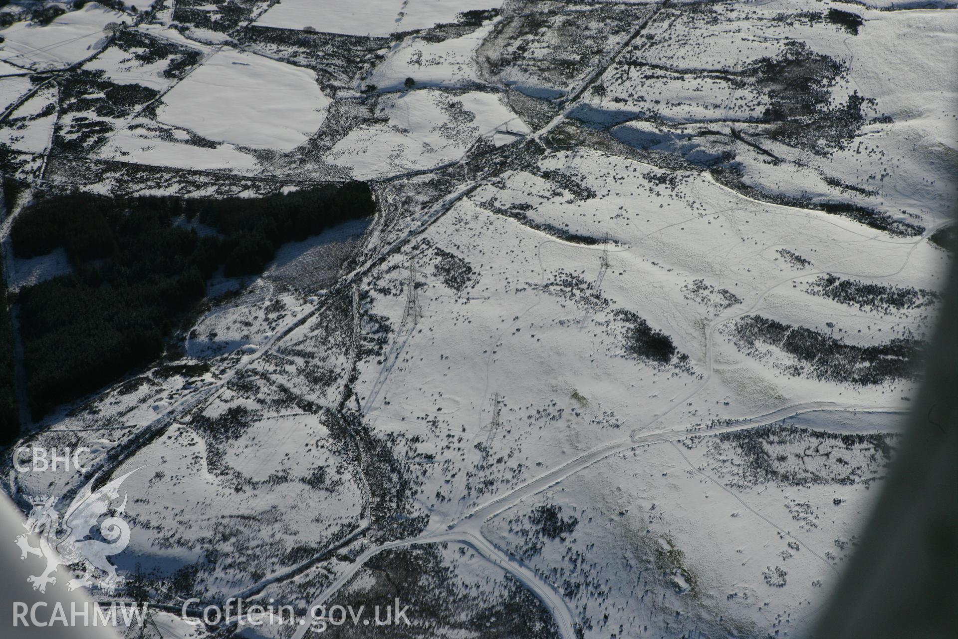 RCAHMW colour oblique photograph of Mynydd y Drum culvert. Taken by Toby Driver on 06/02/2009.