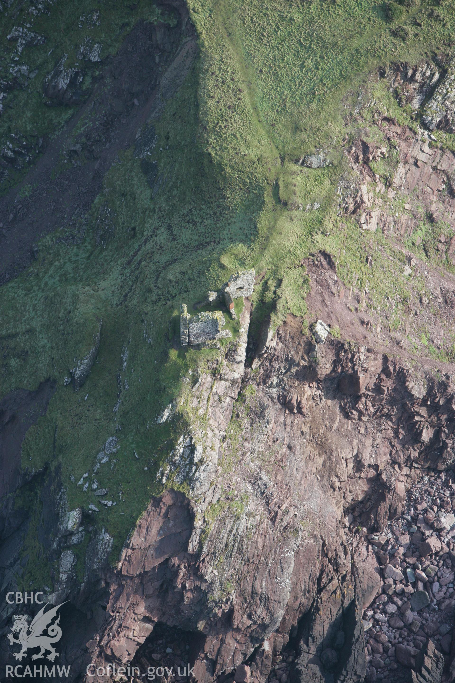 RCAHMW colour oblique aerial photograph of East Blockhouse, Angle. Taken on 28 January 2009 by Toby Driver