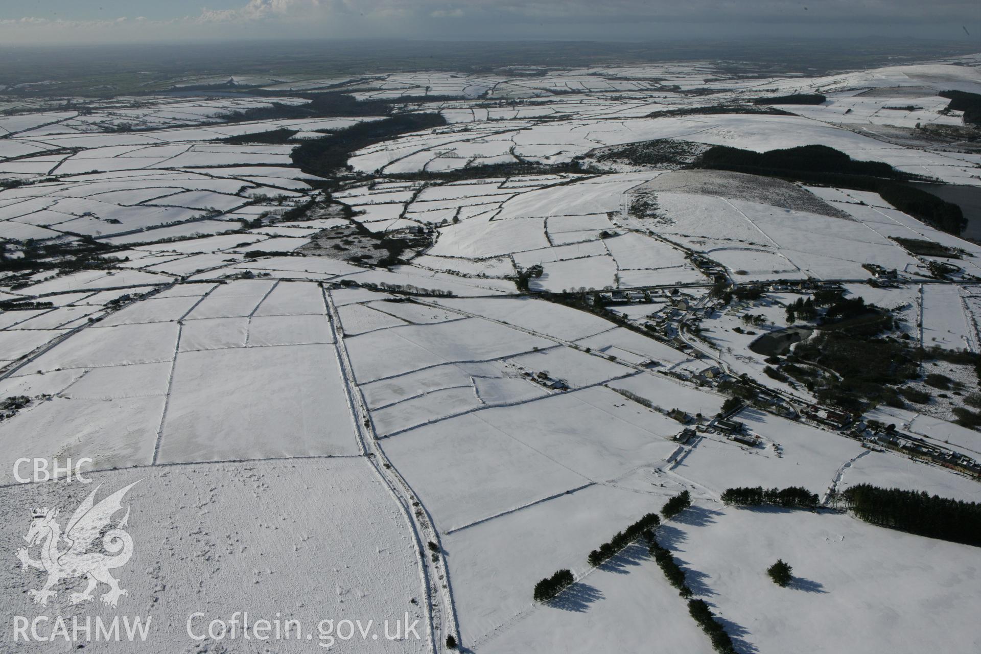 RCAHMW colour oblique photograph of landscape to the south of Rosebush. Taken by Toby Driver on 06/02/2009.