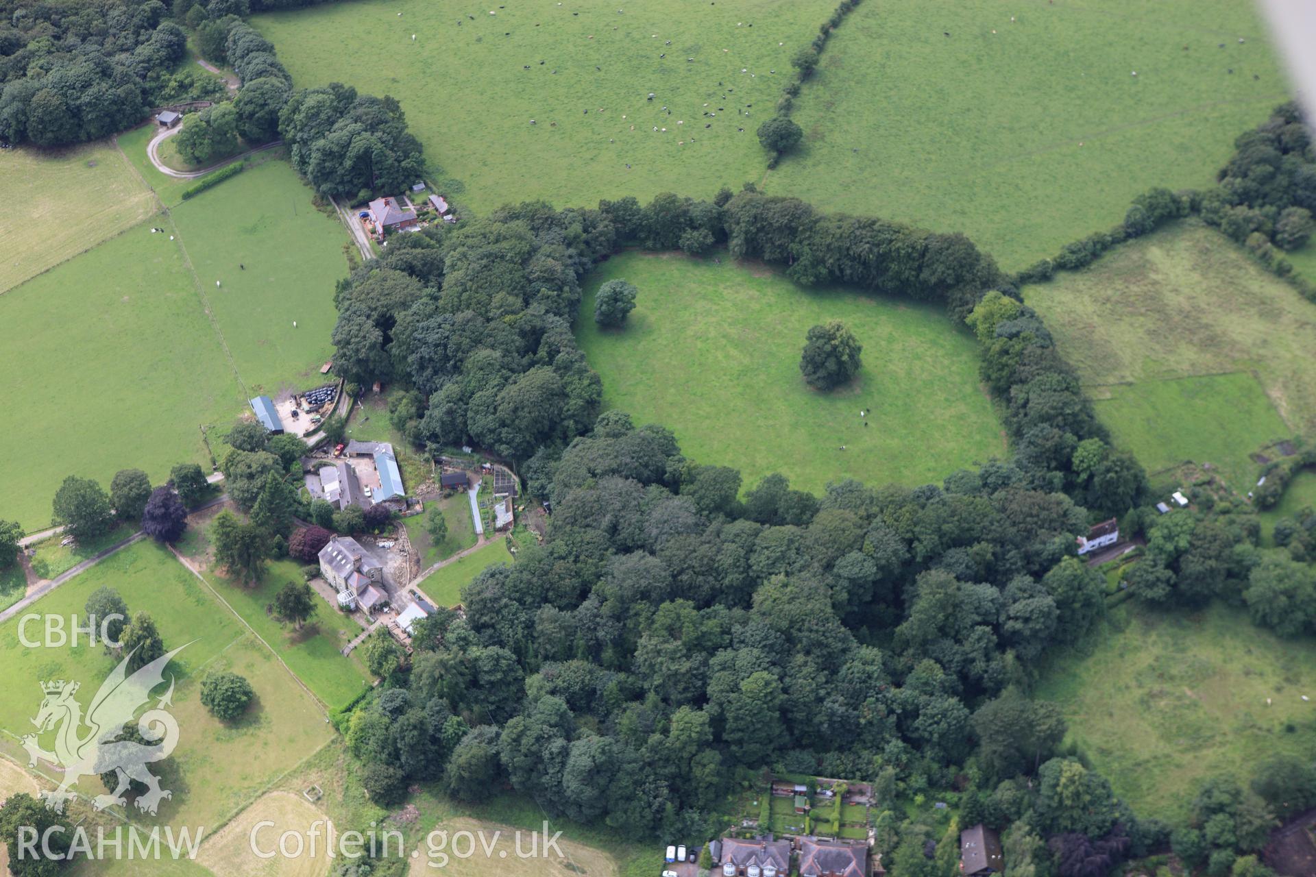 RCAHMW colour oblique aerial photograph of Gardden Camp. Taken on 08 July 2009 by Toby Driver