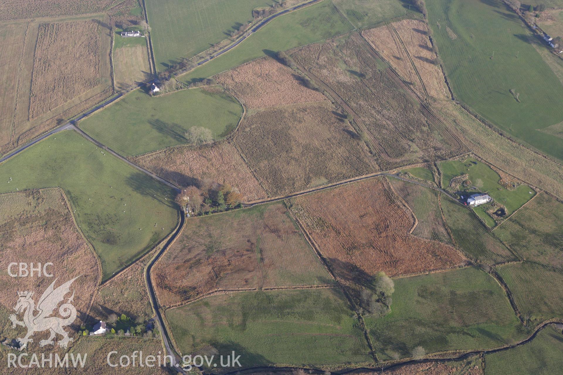 RCAHMW colour oblique aerial photograph of Rhos y Gell and Nant-Arthur Squatter Settlement. Taken on 09 November 2009 by Toby Driver