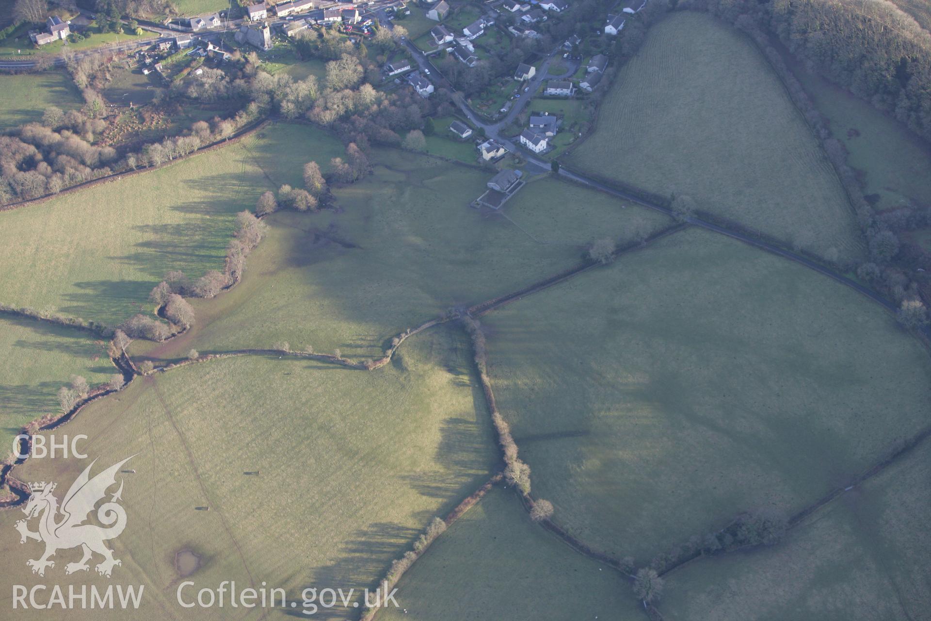 RCAHMW colour oblique photograph of Castell Llanddowror. Taken by Toby Driver on 11/02/2009.