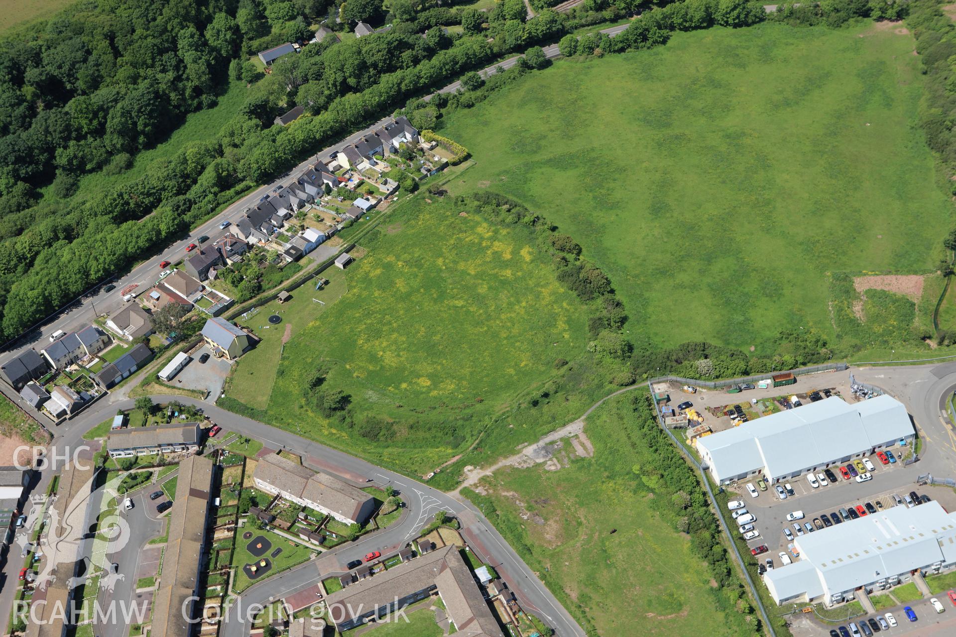 RCAHMW colour oblique aerial photograph of Priory Rath, Milford. Taken on 01 June 2009 by Toby Driver