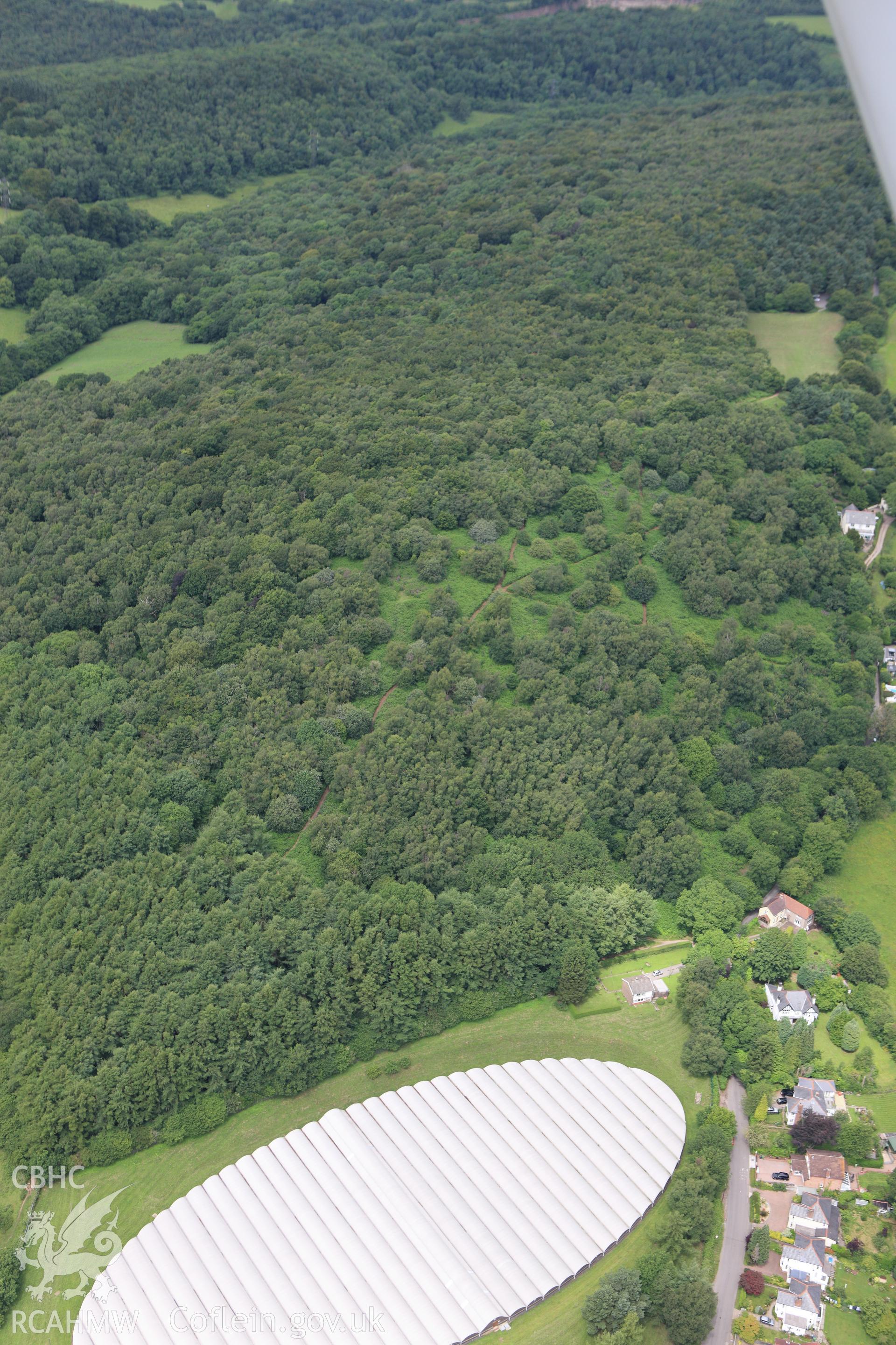 RCAHMW colour oblique aerial photograph of Wennalt Camp. Taken on 09 July 2009 by Toby Driver