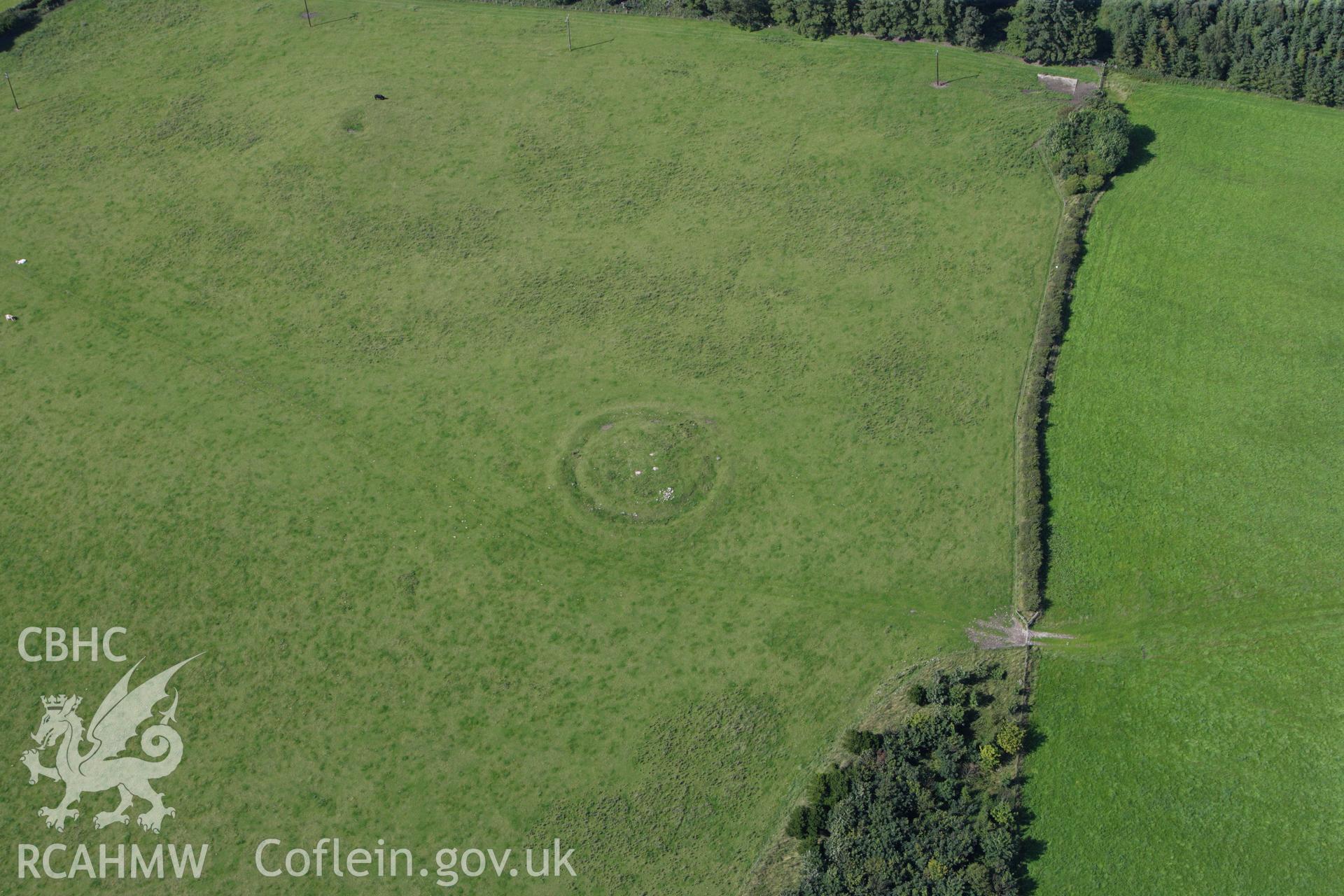 RCAHMW colour oblique aerial photograph of St Elmo's Summer House Barrow I. Taken on 30 July 2009 by Toby Driver