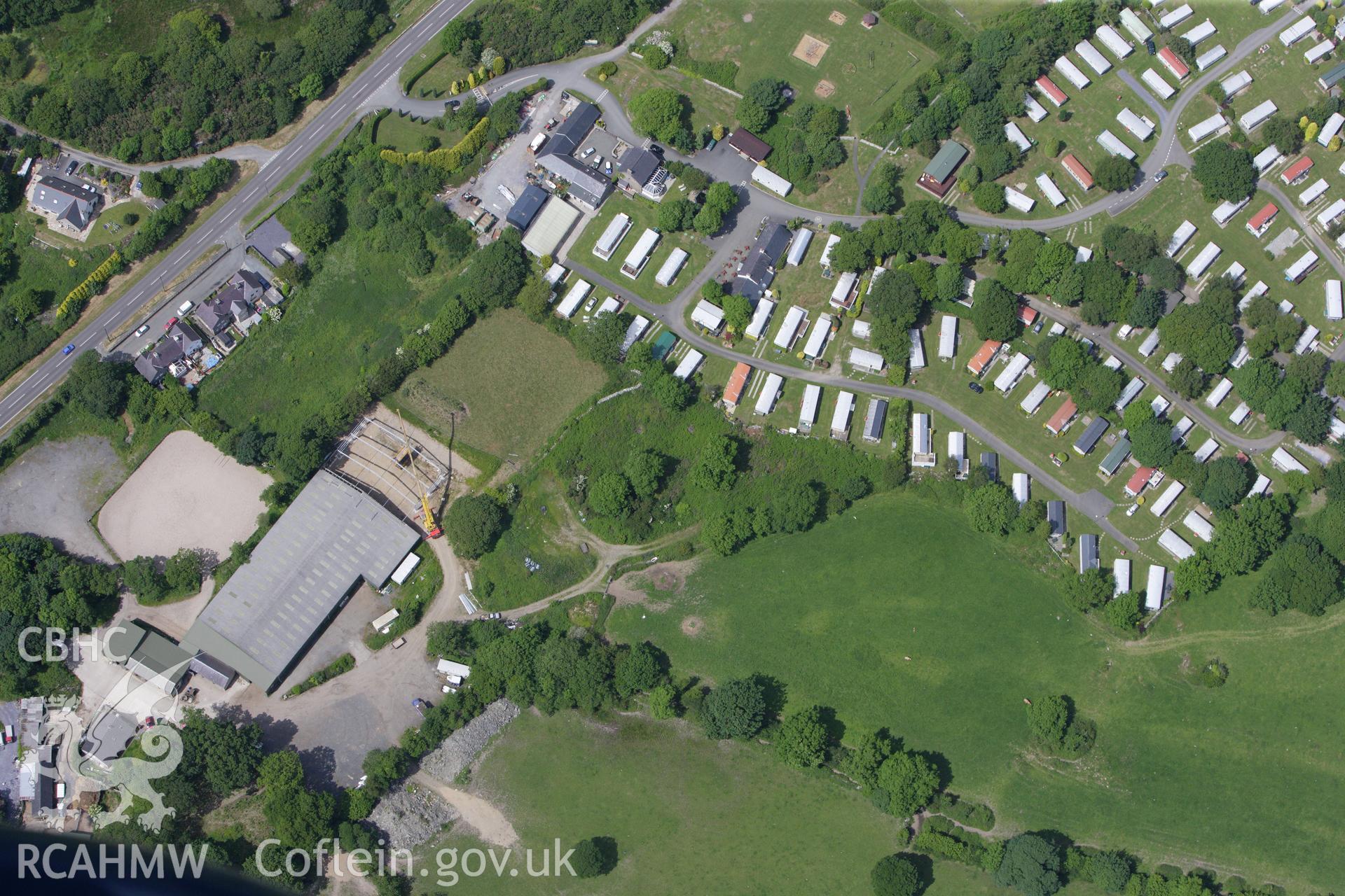 RCAHMW colour oblique aerial photograph of Llys Dinorwic. Taken on 16 June 2009 by Toby Driver