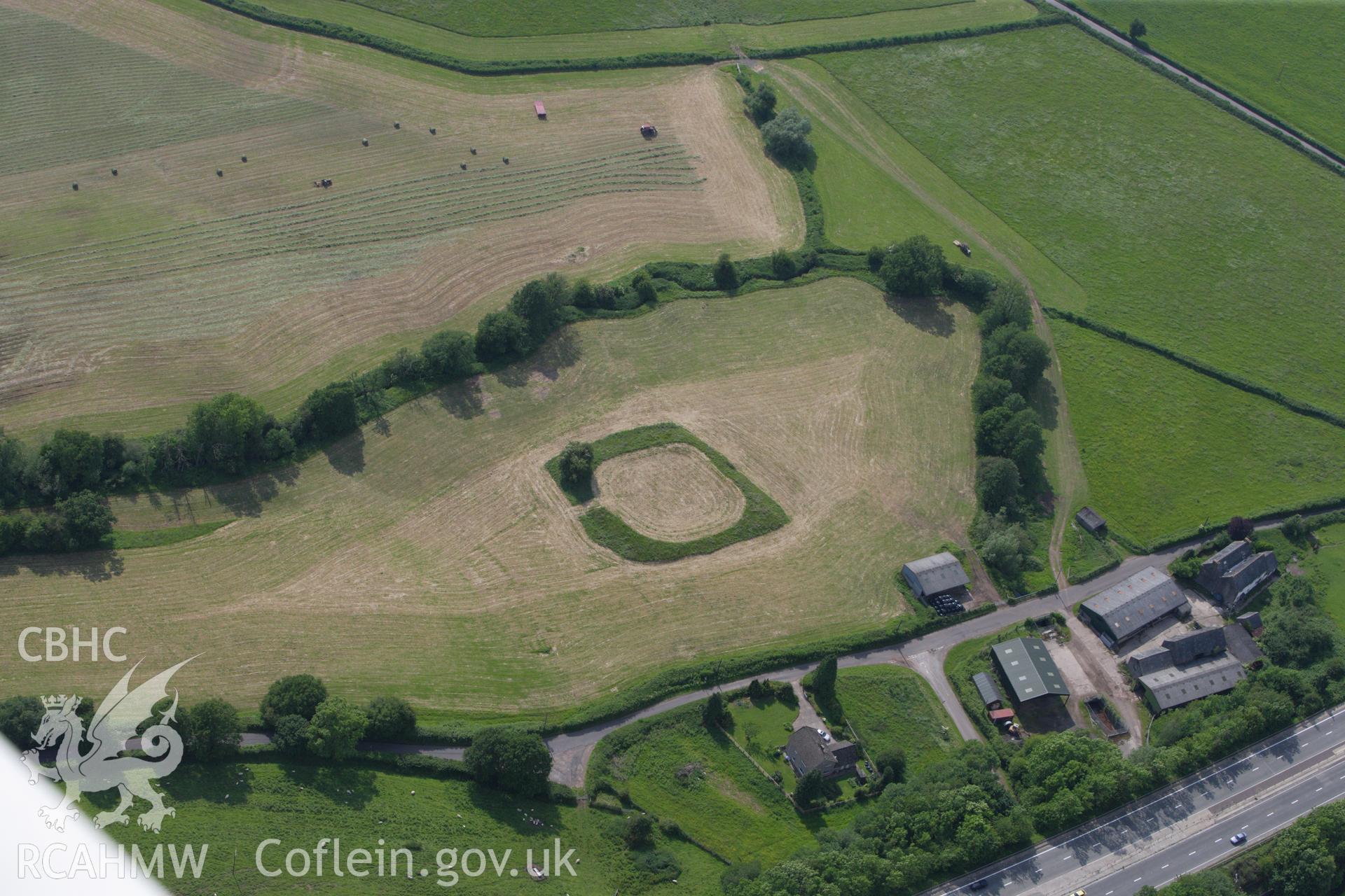 RCAHMW colour oblique aerial photograph of White Hall Enclosure. Taken on 11 June 2009 by Toby Driver