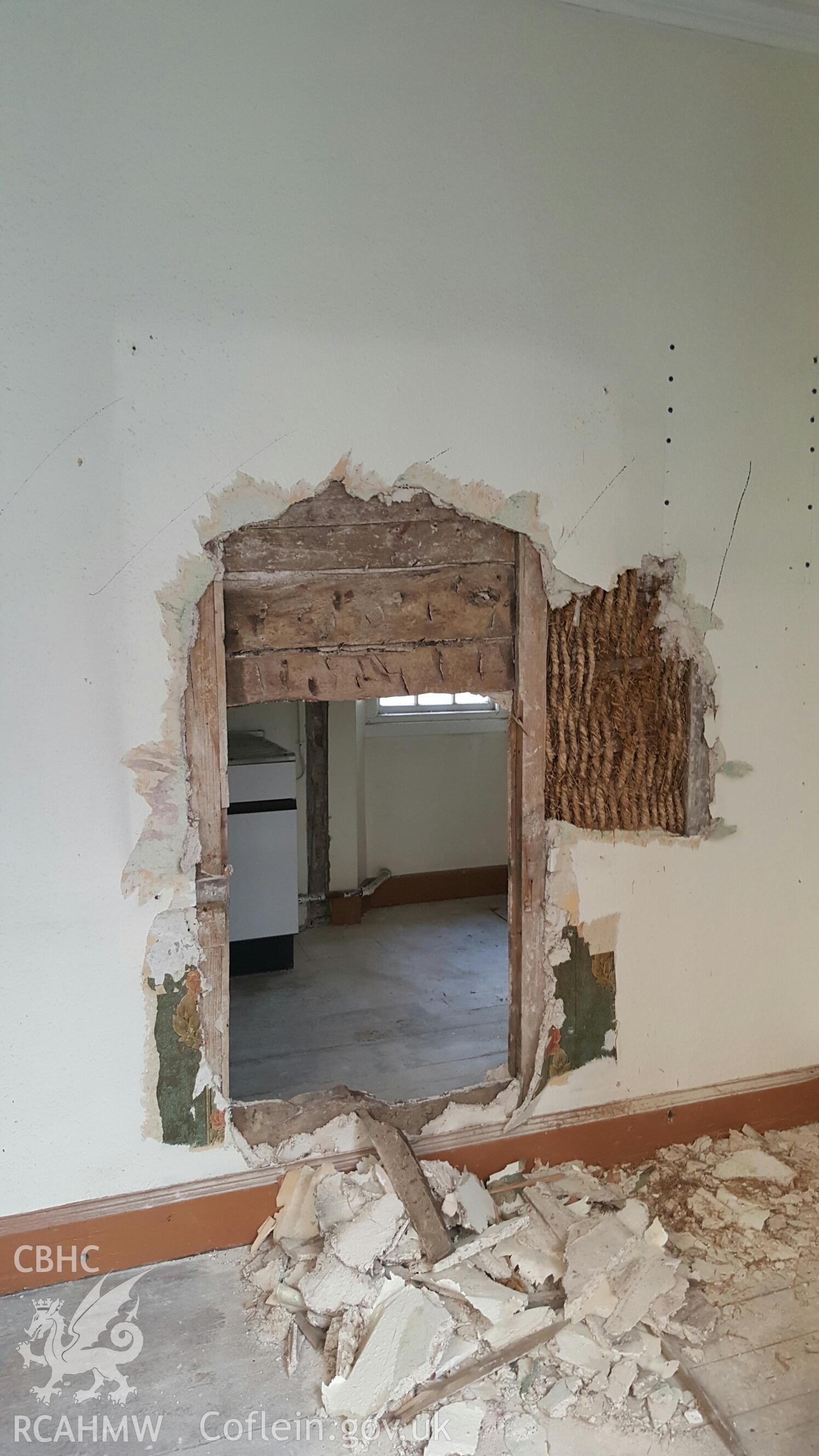 Wattle and daub panel found at Castle House, Caernarfon.