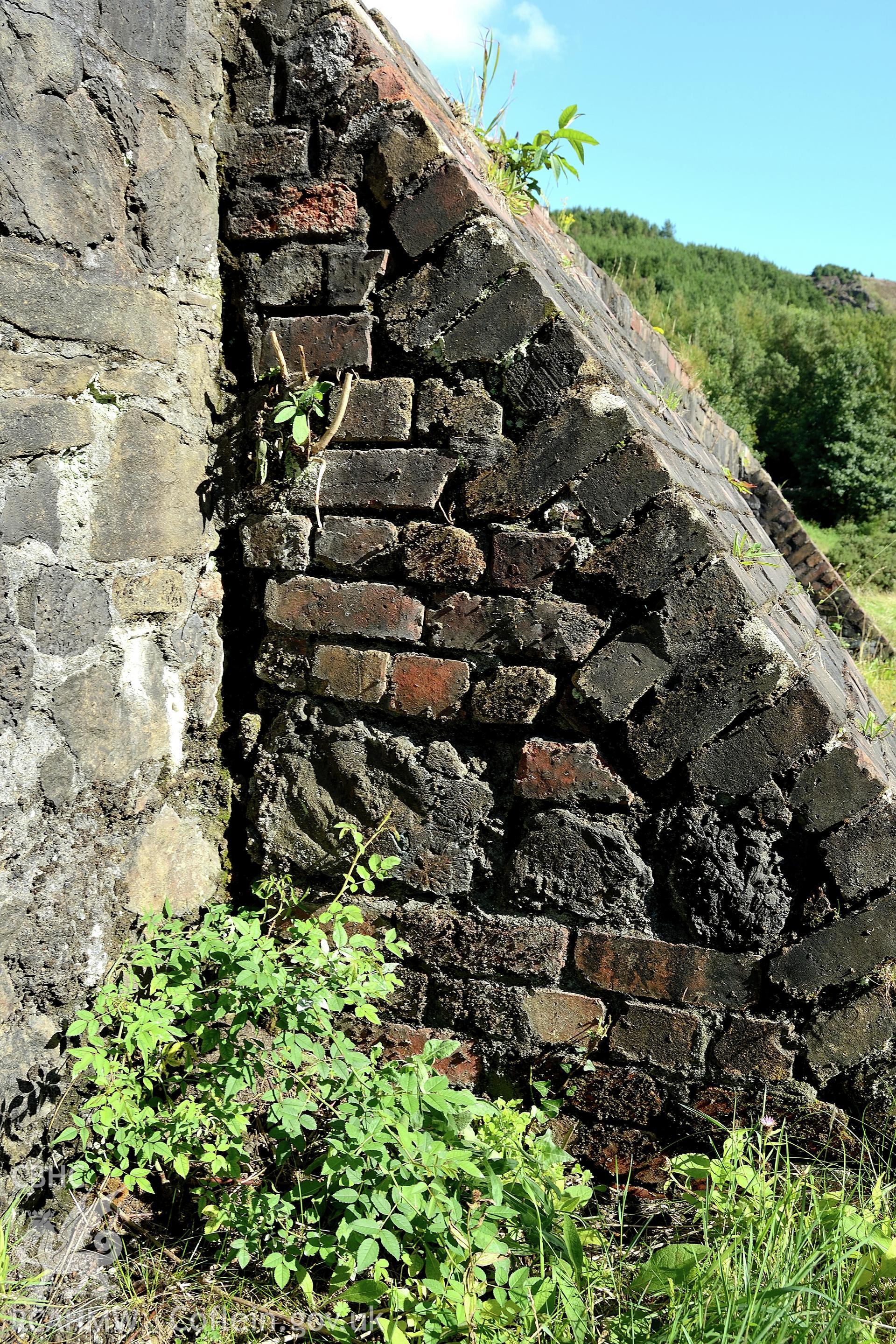 Early brickwork of section holding up the quay wall (early bricks in this wall identified as JB Hammill of Bridgwater)