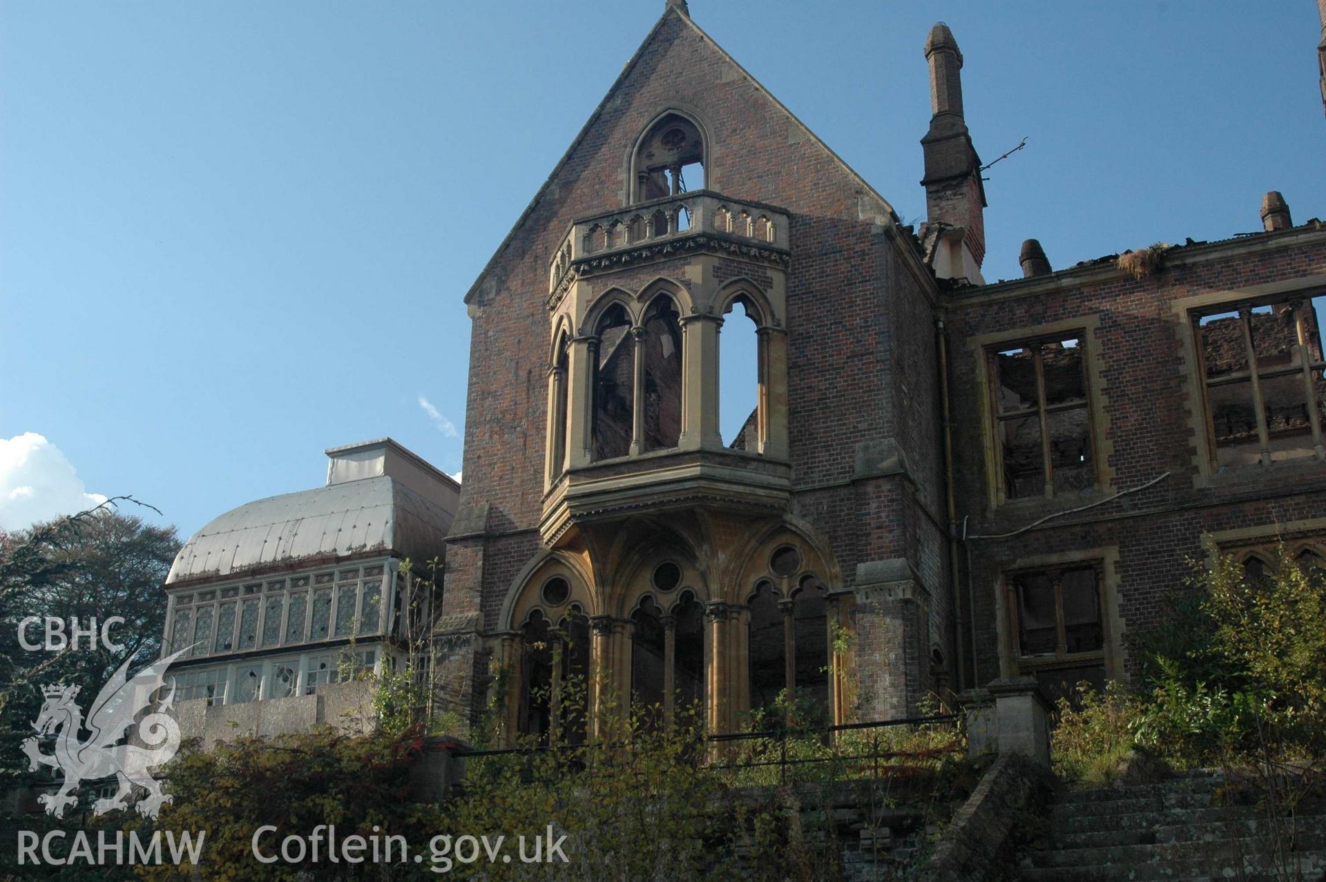 Hafodunos Hall taken by David Howarth after the fire in 2004.