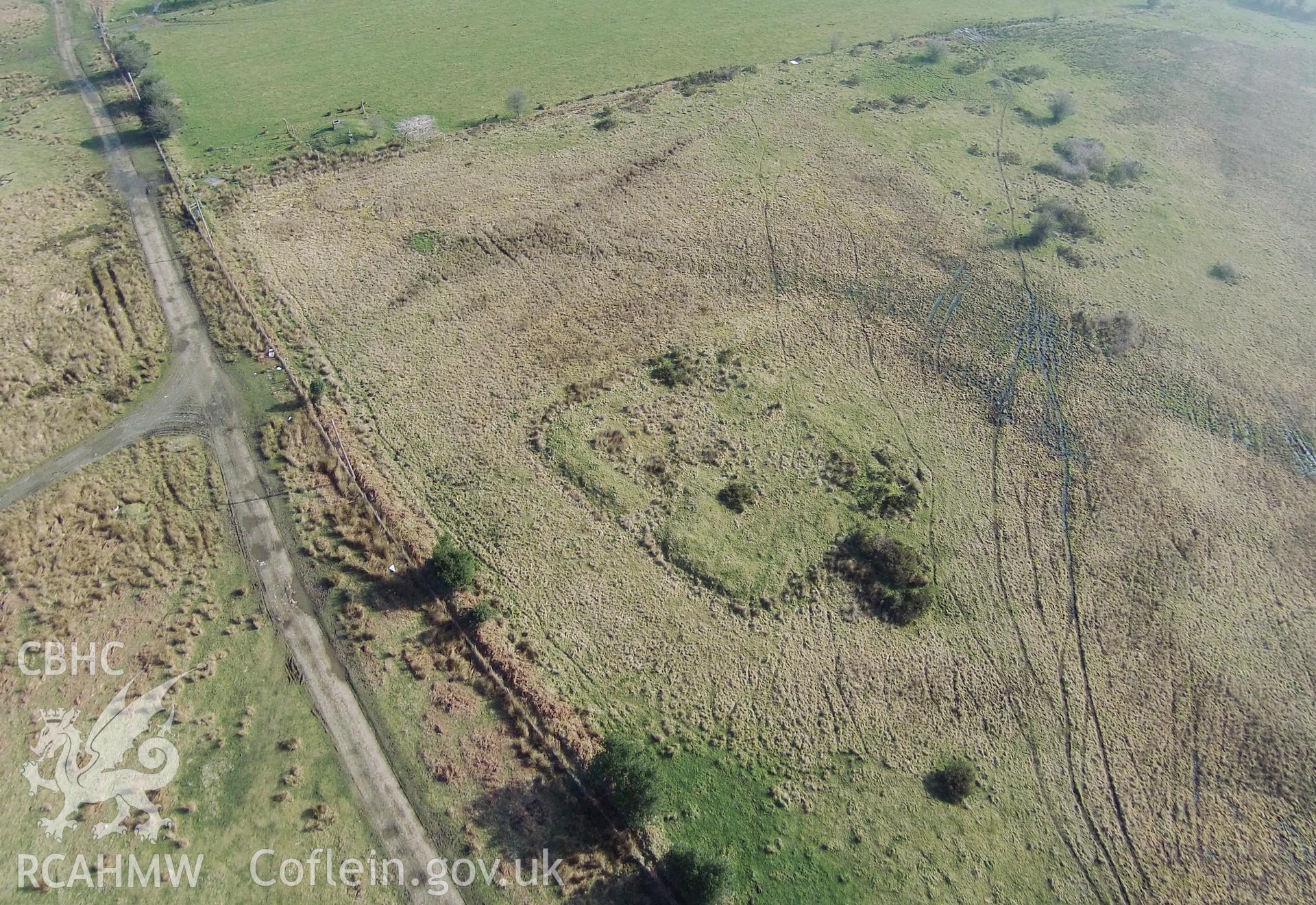 Aerial photograph showing Gelligaer Common, taken by Paul Davis, 18th March 2015.