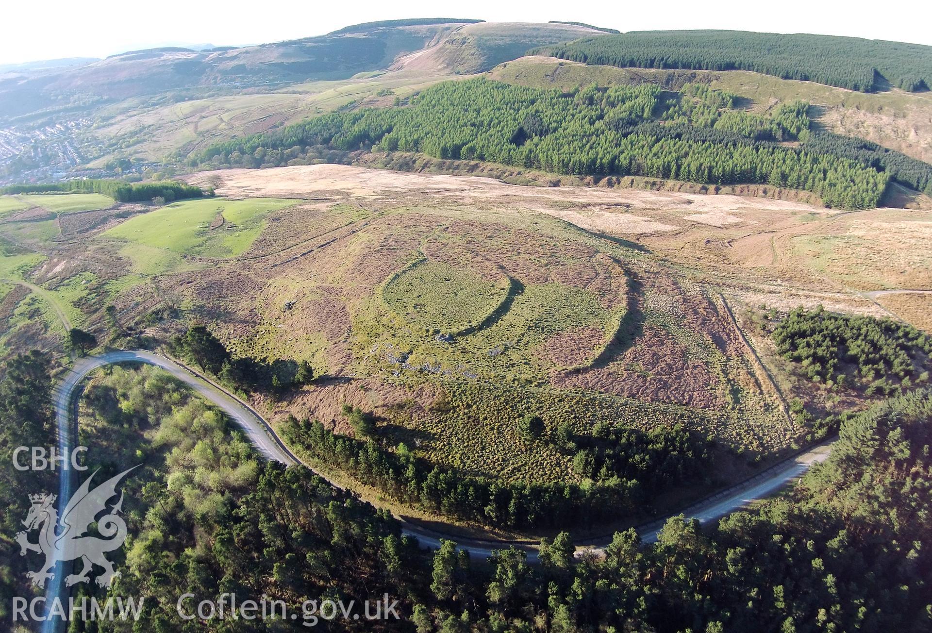 Digital aerial photograph showing Maendy Camp.