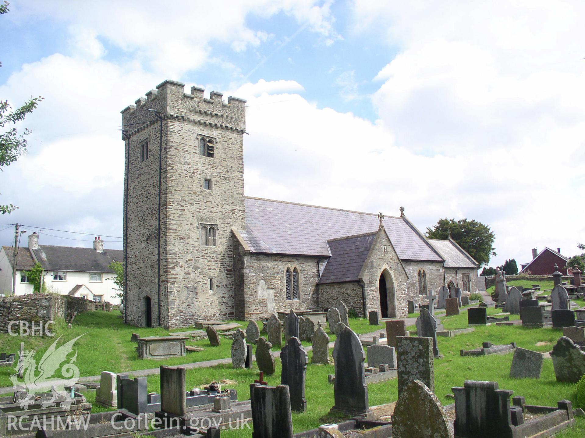 Colour digital photograph showing the exterior of St Tyfodwg Church, Llandyfodwg; Glamorgan.