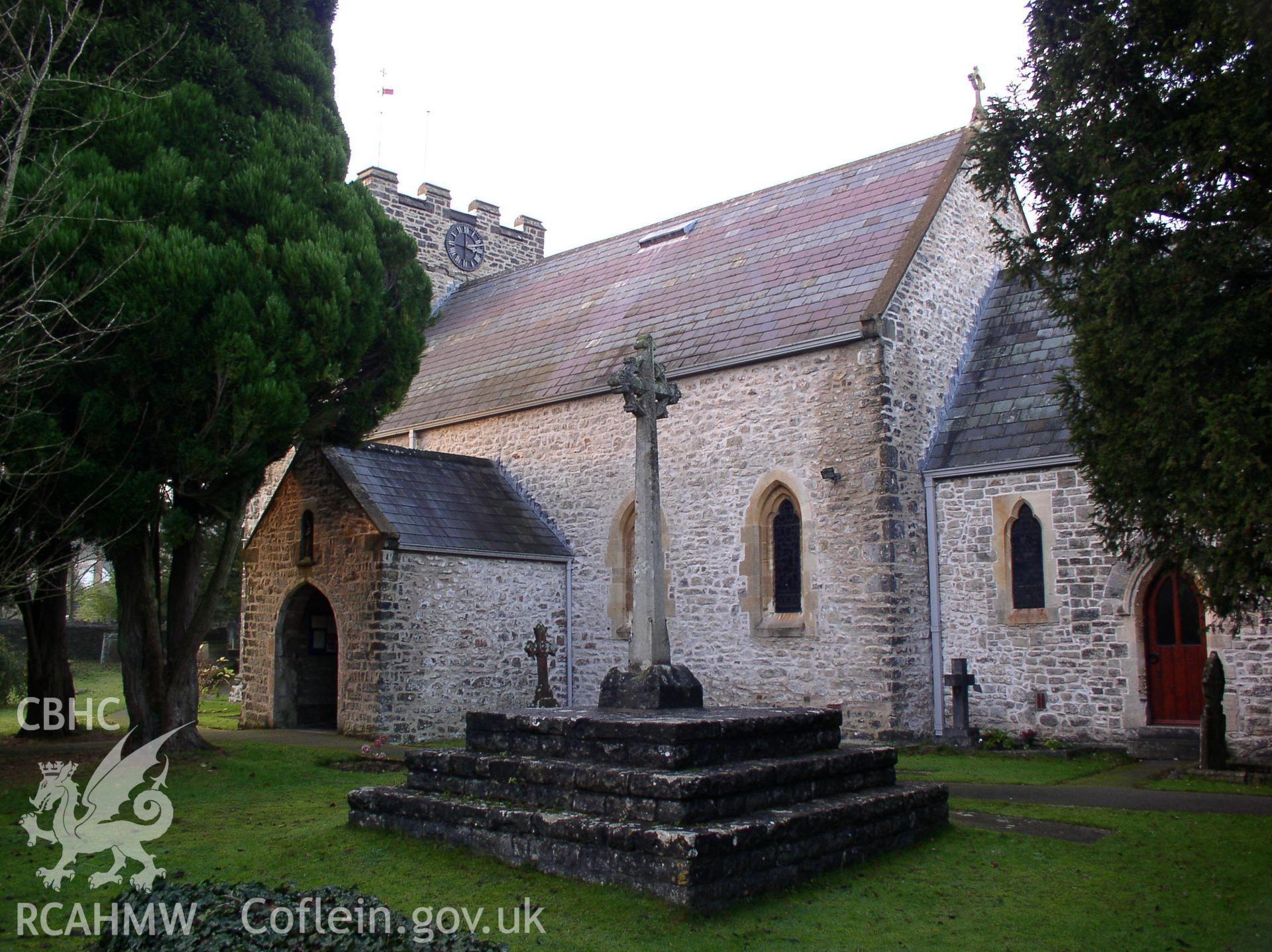 Colour digital photograph showing an elevation view of St Mary's Church, Wenvoe; Glamorgan.