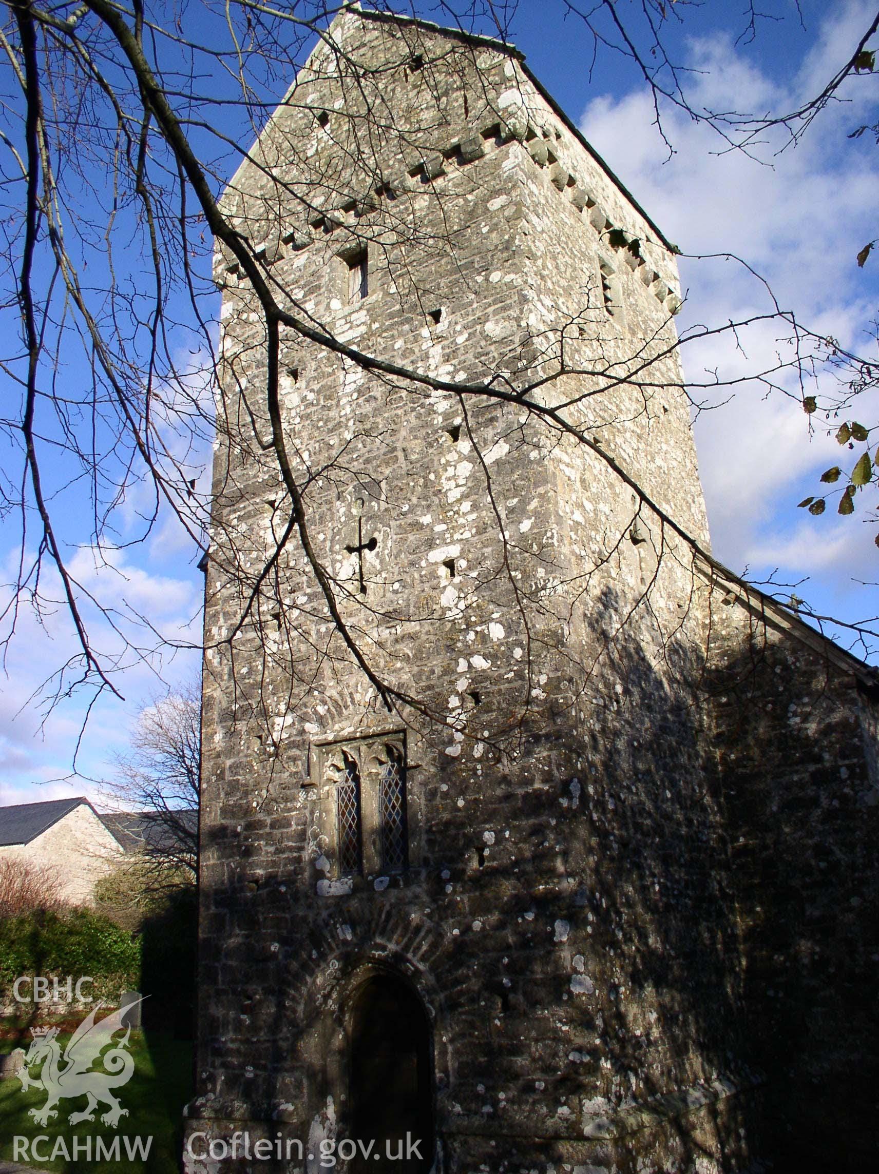 Colour digital photograph showing the exterior of St Michael's church, Llanmihangel; Glamorgan.