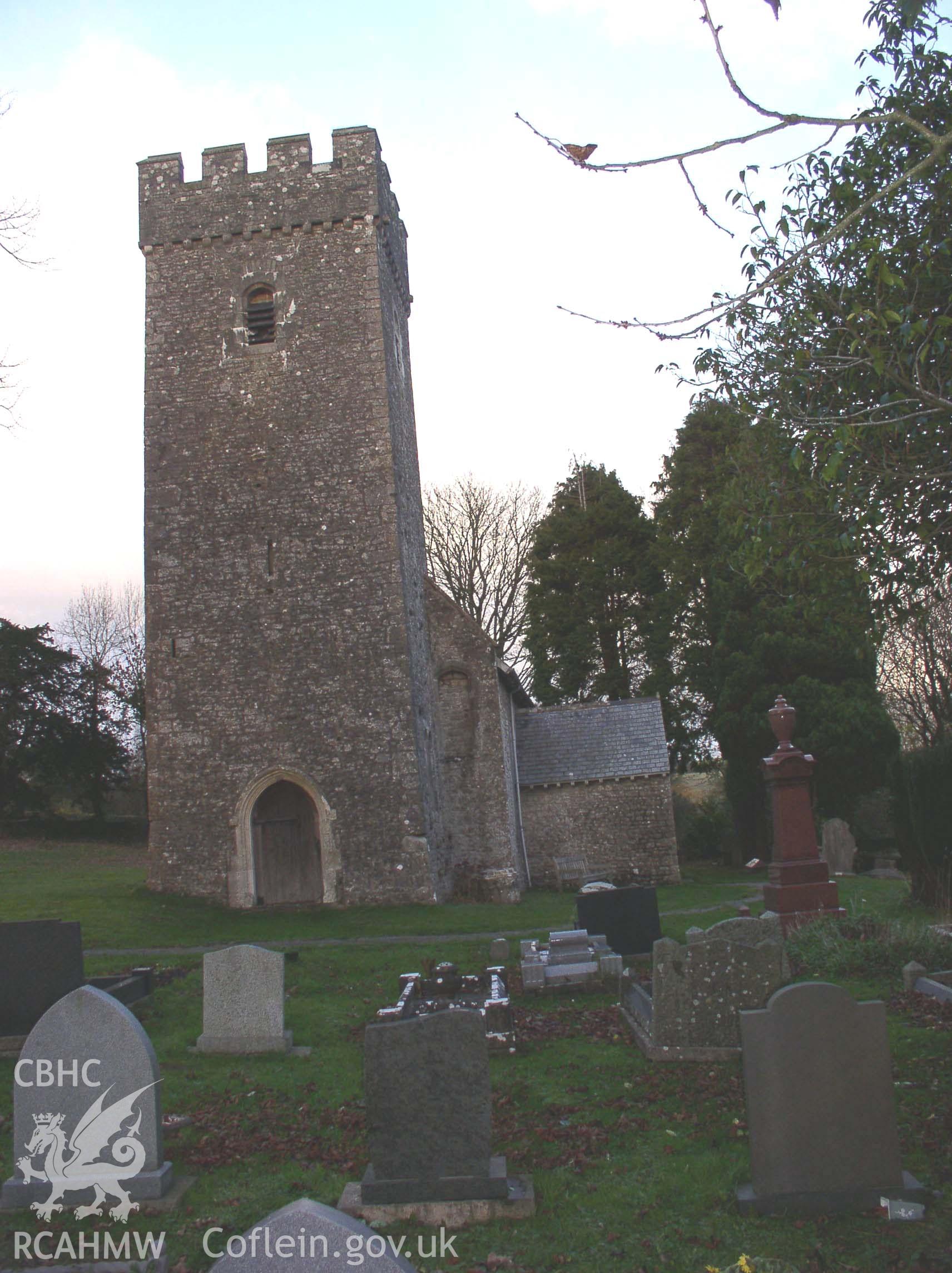 Colour digital photograph showing the exterior of Saint Illtyd's Church, Llantrithyd; Glamorgan.