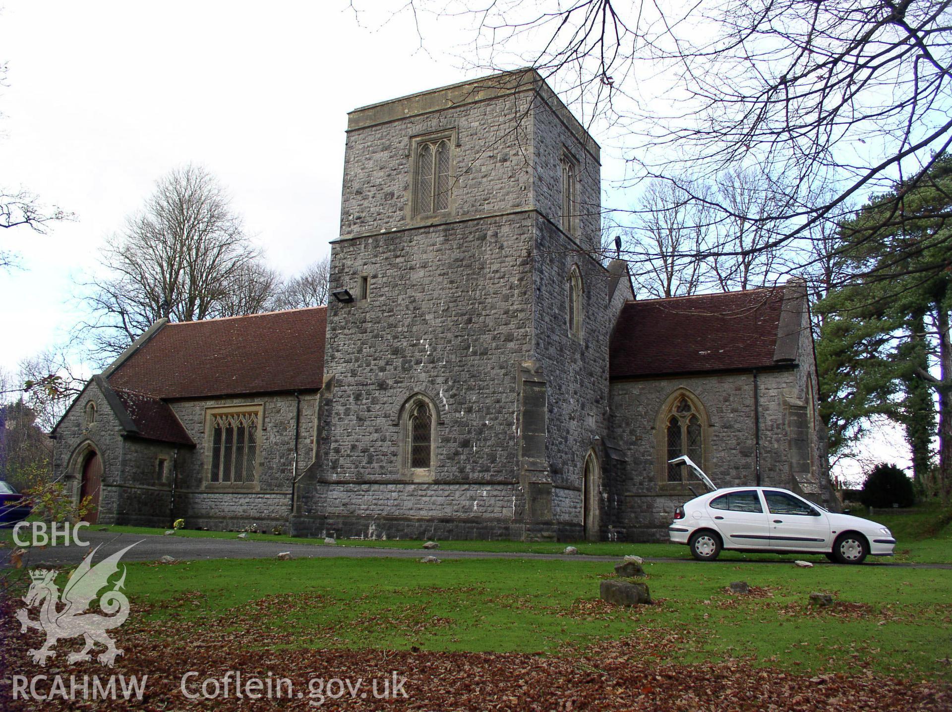 Colour digital photograph showing an elevation view of St Ann's Church, Pont-y-clun; Glamorgan.