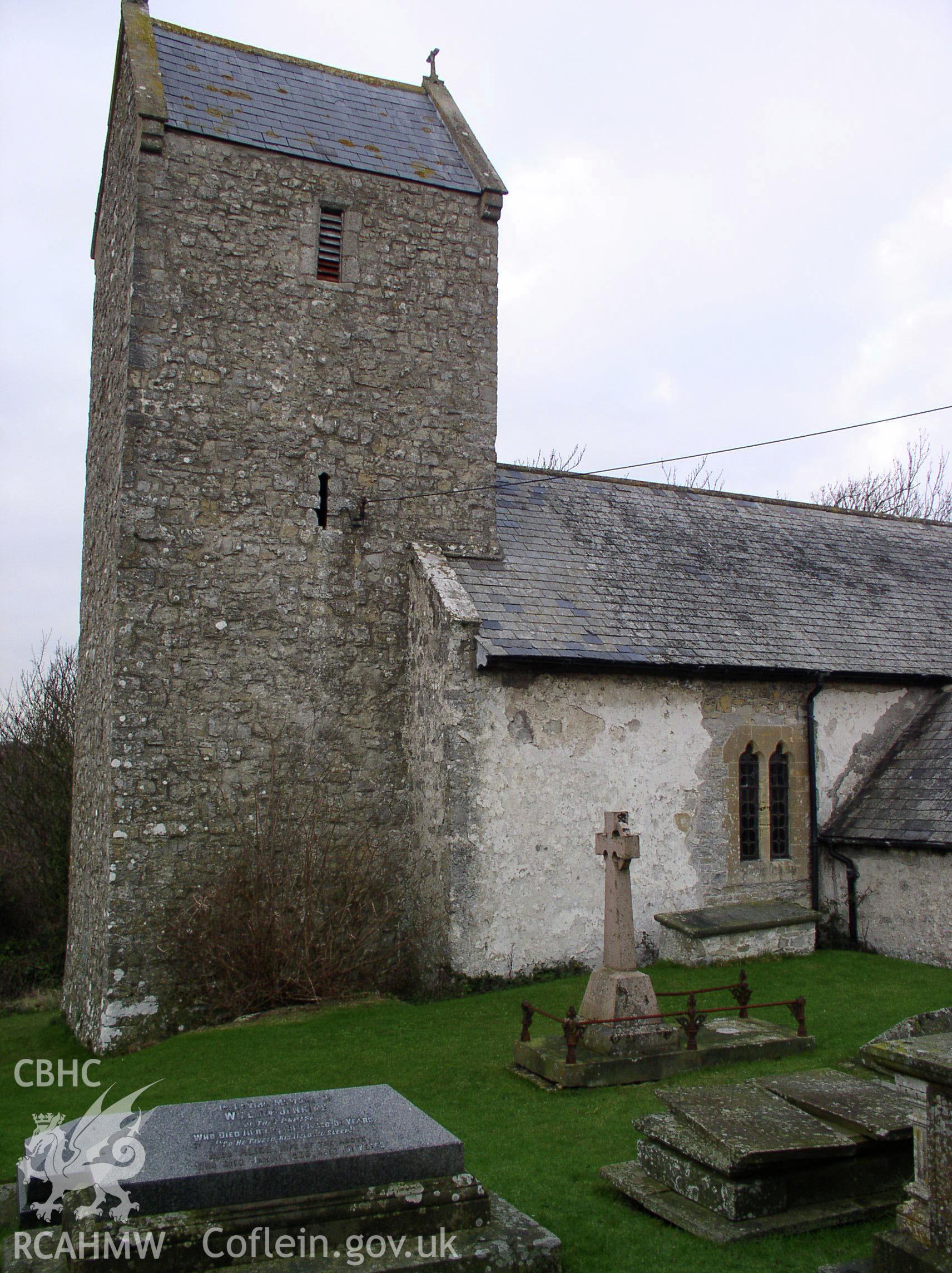 Colour digital photograph showing the exterior of Holy Trinity Church, Marcross; Glamorgan.