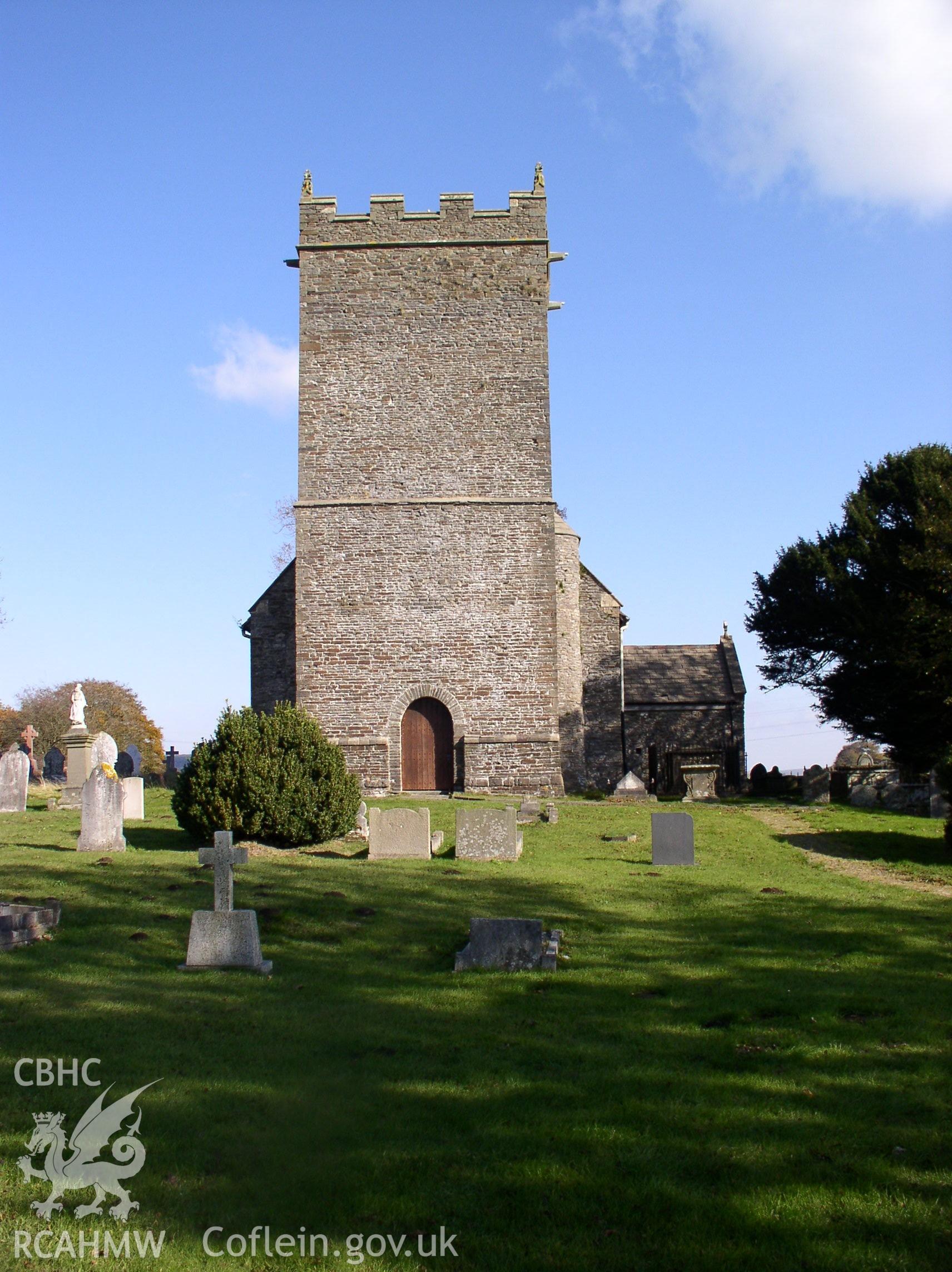 Colour digital photograph showing the exterior of St. Ilan's Church, Eglwysilan; Glamorgan.