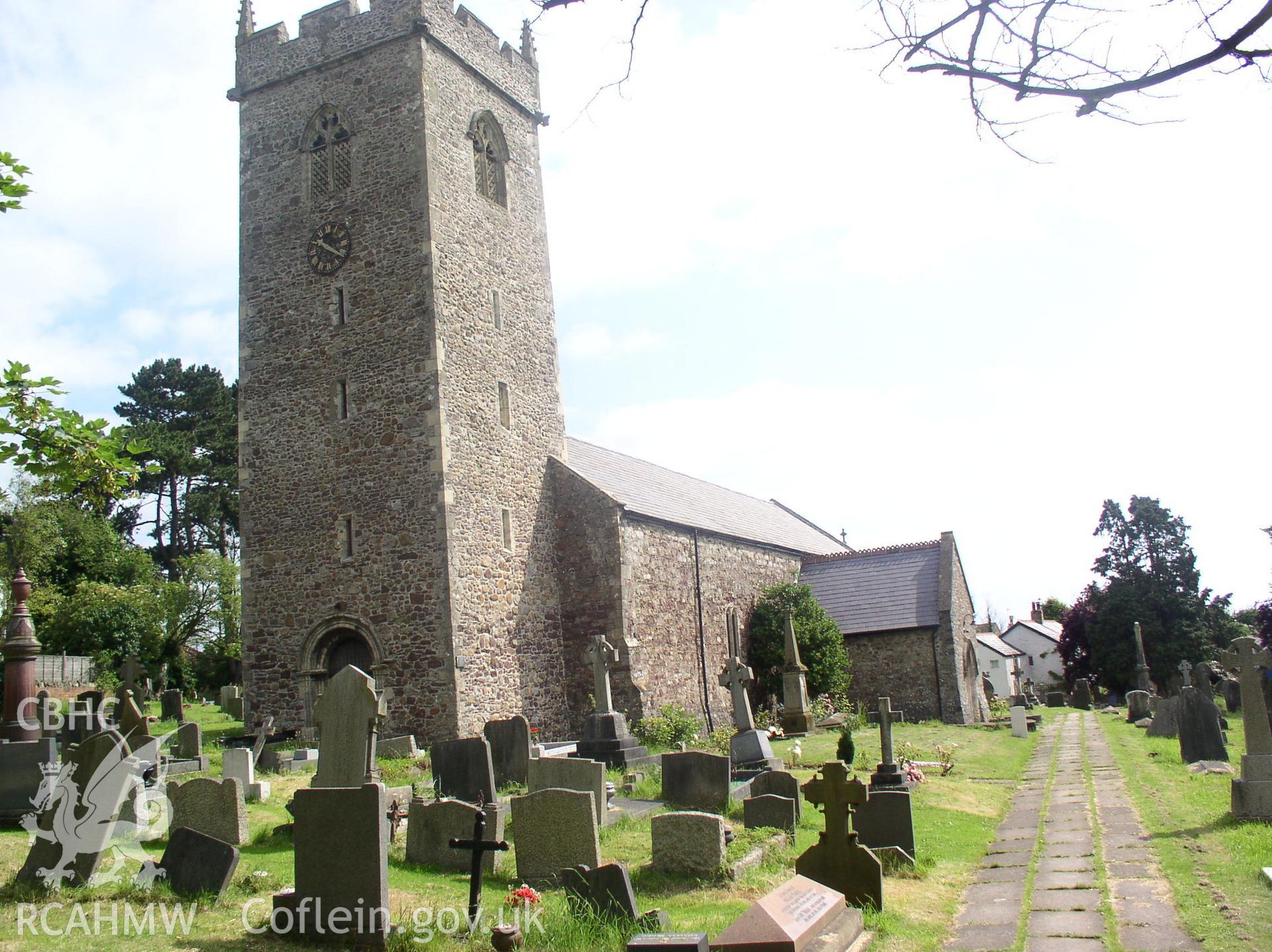 Colour digital photograph showing the exterior of St. Augustine's Church, Rumney; Cardiff.