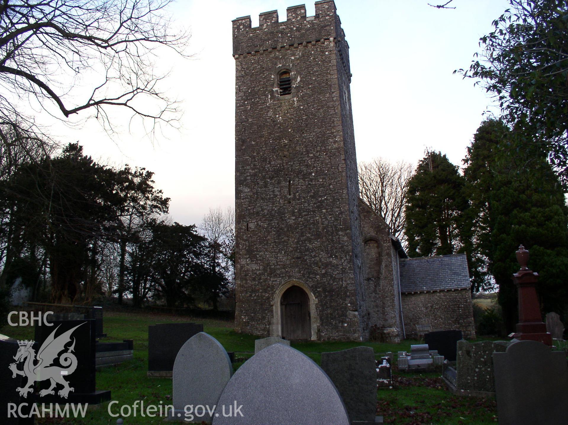 Colour digital photograph showing the exterior of Saint Illtyd's Church, Llantrithyd; Glamorgan.