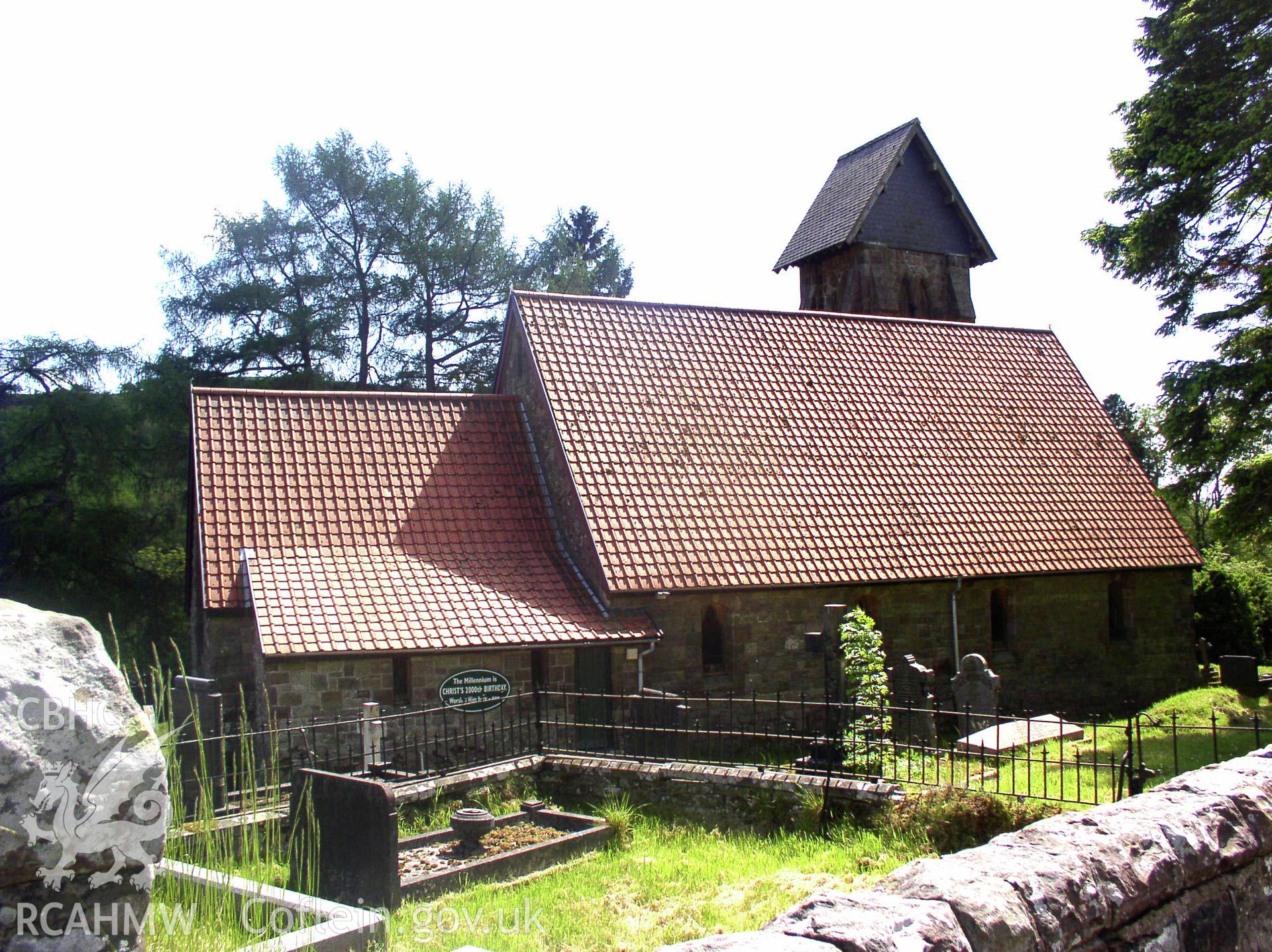 Colour digital photograph showing the exterior of St Gwynno's Church, Merthyr Tydfil; Glamorgan.