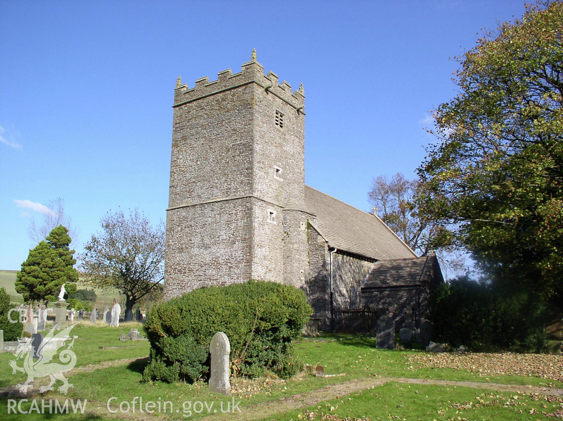 Colour digital photograph showing the exterior of St. Ilan's Church, Eglwysilan; Glamorgan.