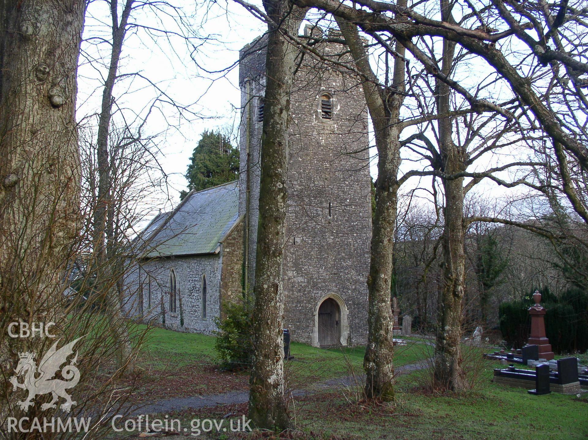 Colour digital photograph showing the exterior of Saint Illtyd's Church, Llantrithyd; Glamorgan.